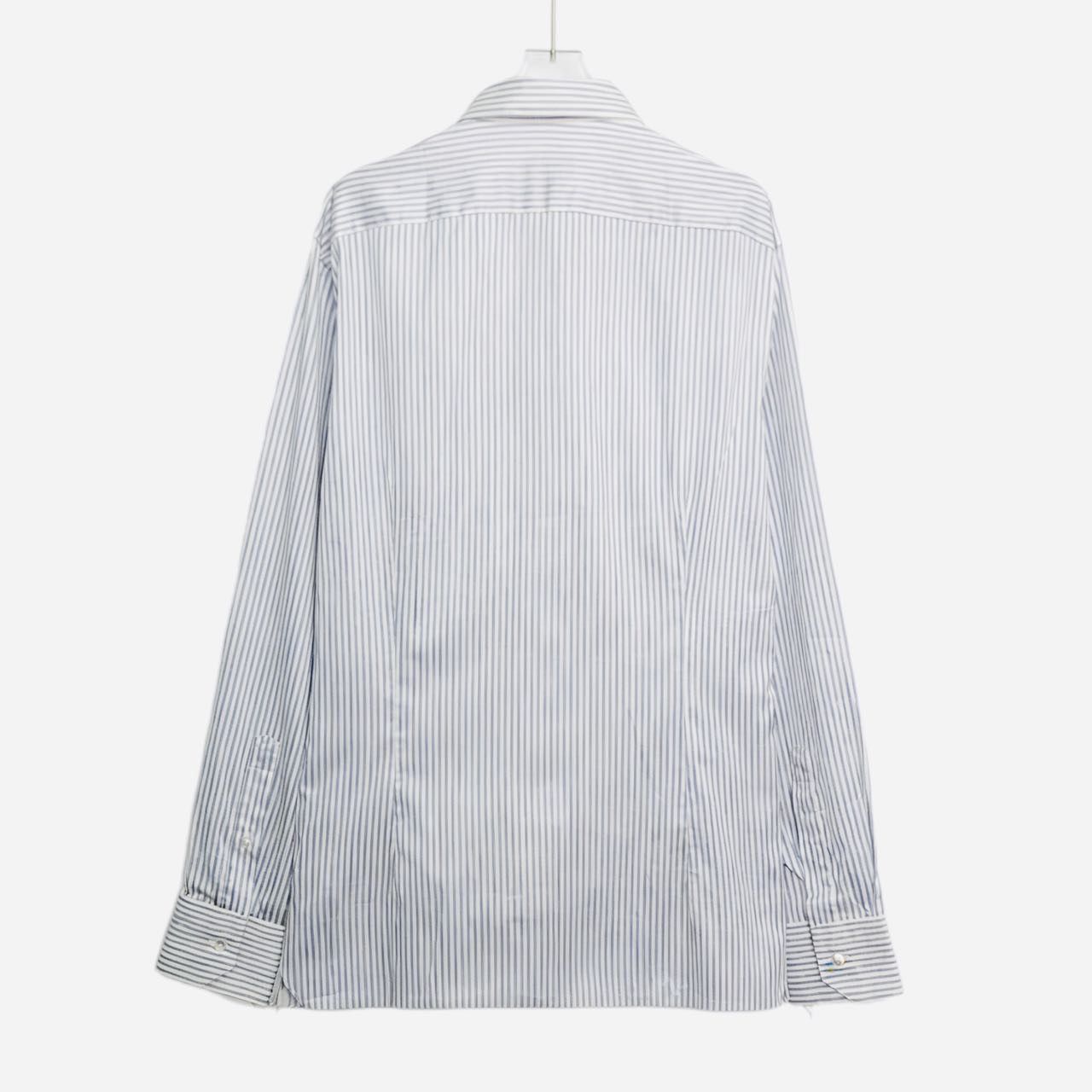 Z Zegna Zegna Striped Single-breasted Long Sleeve Shirt K26WX Size US XL / EU 56 / 4 - 2 Thumbnail