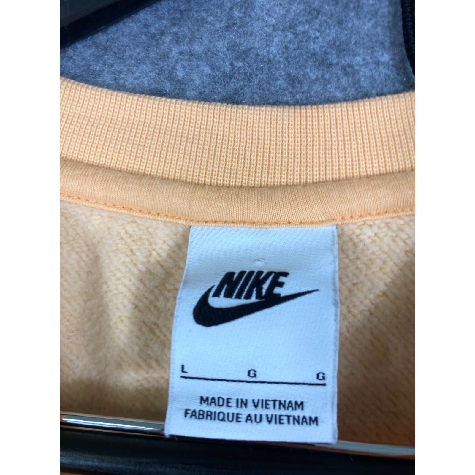 Nike Nike Sportswear Pullover Sweatshirt Mens Large Beige Fleece Long Sleeve Logo Crew Neck Size US L / EU 52-54 / 3 - 5 Thumbnail