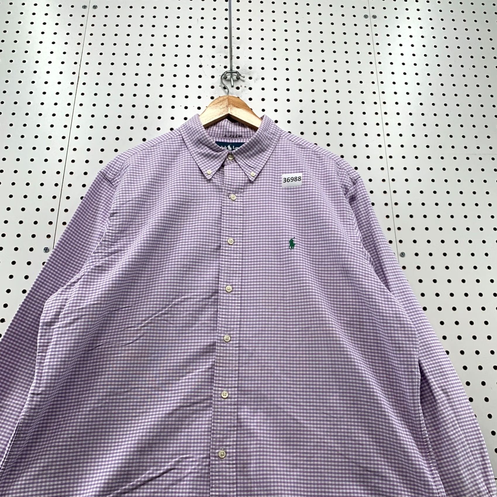 Ralph Lauren Ralph Lauren Purple Check Button Down Shirt Mens 17.5 34/35 Long Sleeve Size US XXL / EU 58 / 5 - 5 Thumbnail