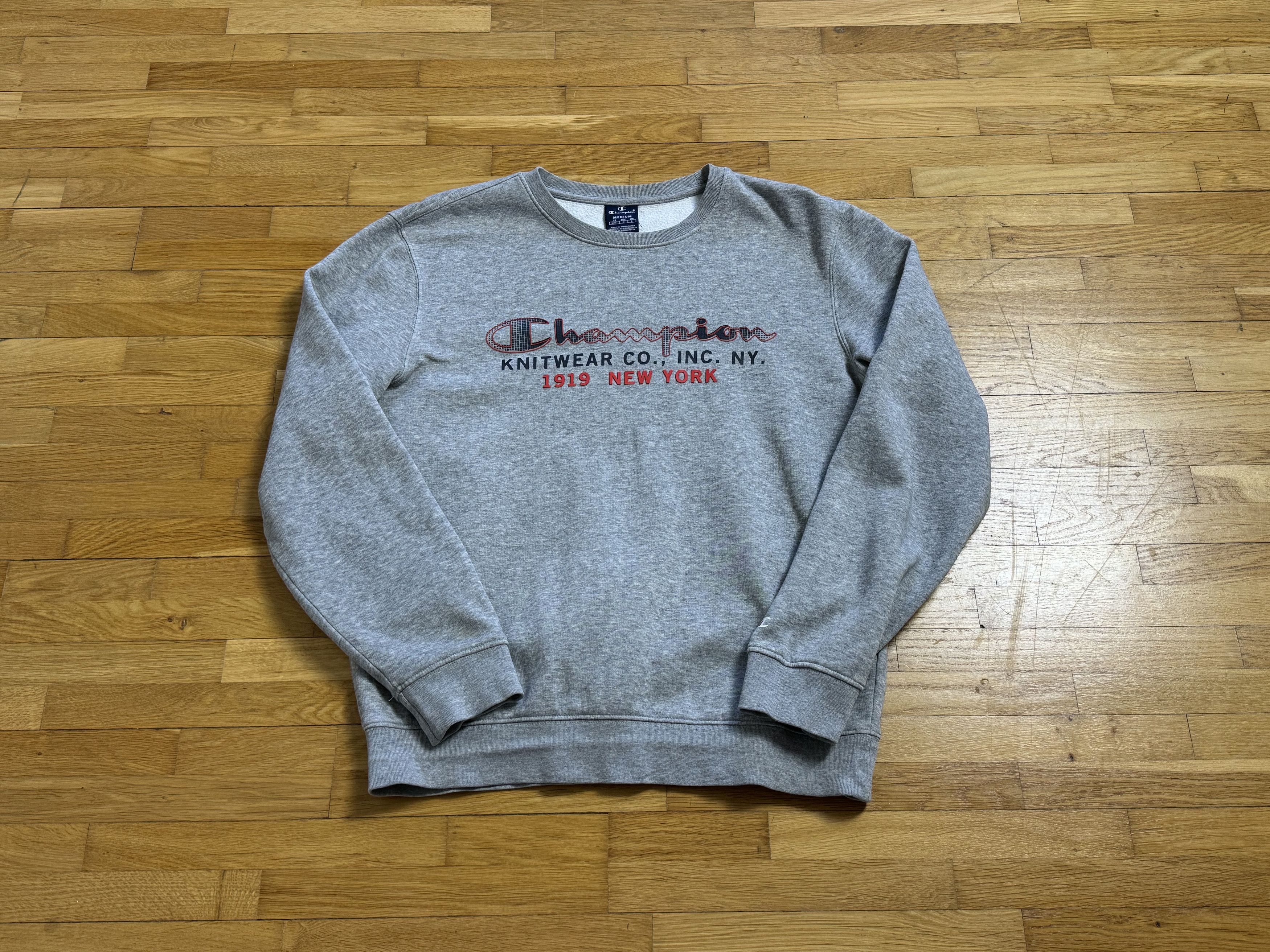 Champion × Vintage Vintage gray sweatshirt CHAMPION 1919 New York Size US M / EU 48-50 / 2 - 2 Thumbnail