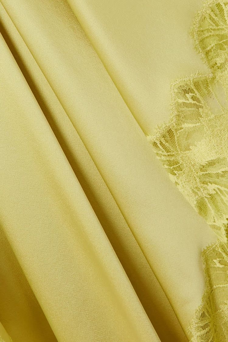 Stella McCartney o1s22i1n1024 Asymmetric Satin Dress in Yellow Size M / US 6-8 / IT 42-44 - 4 Thumbnail