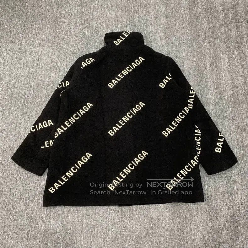 Balenciaga Balenciaga Logo Print Wool Coat. Size US XS / EU 42 / 0 - 2 Thumbnail