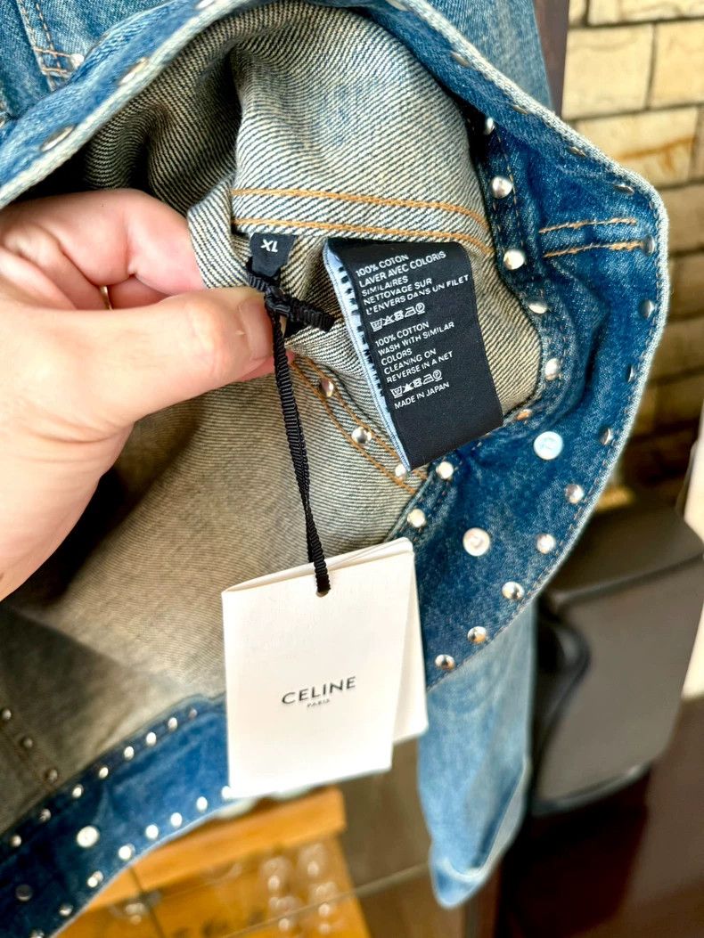 Celine celine 20 FW runway blue studded denim jacket 2501-Nextarro Size US XL / EU 56 / 4 - 5 Thumbnail