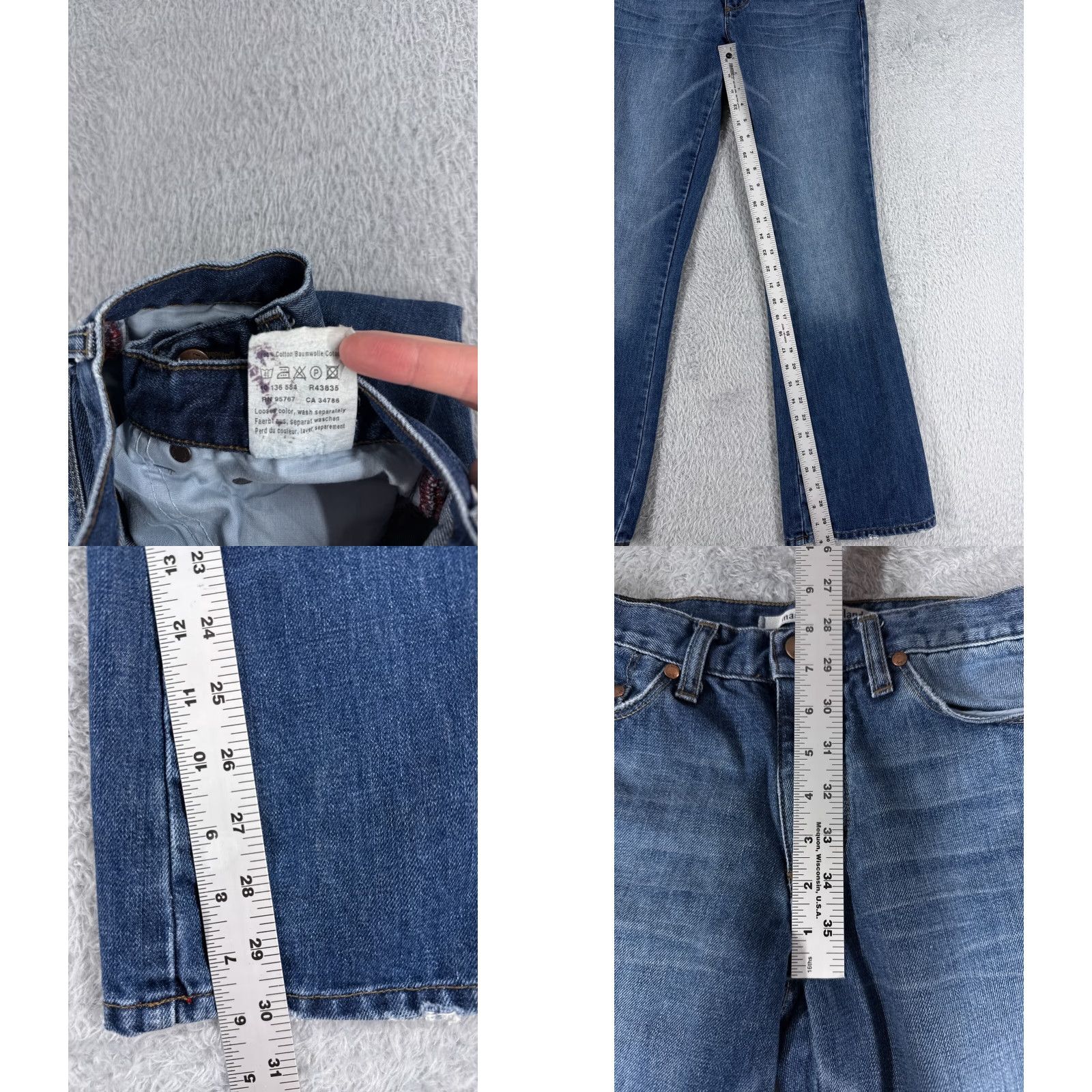 Mavi Mavi Jeans Women 28 Blue Denim Flared Cotton Low Rise 27x30 Size 28" / US 6 / IT 42 - 8 Thumbnail