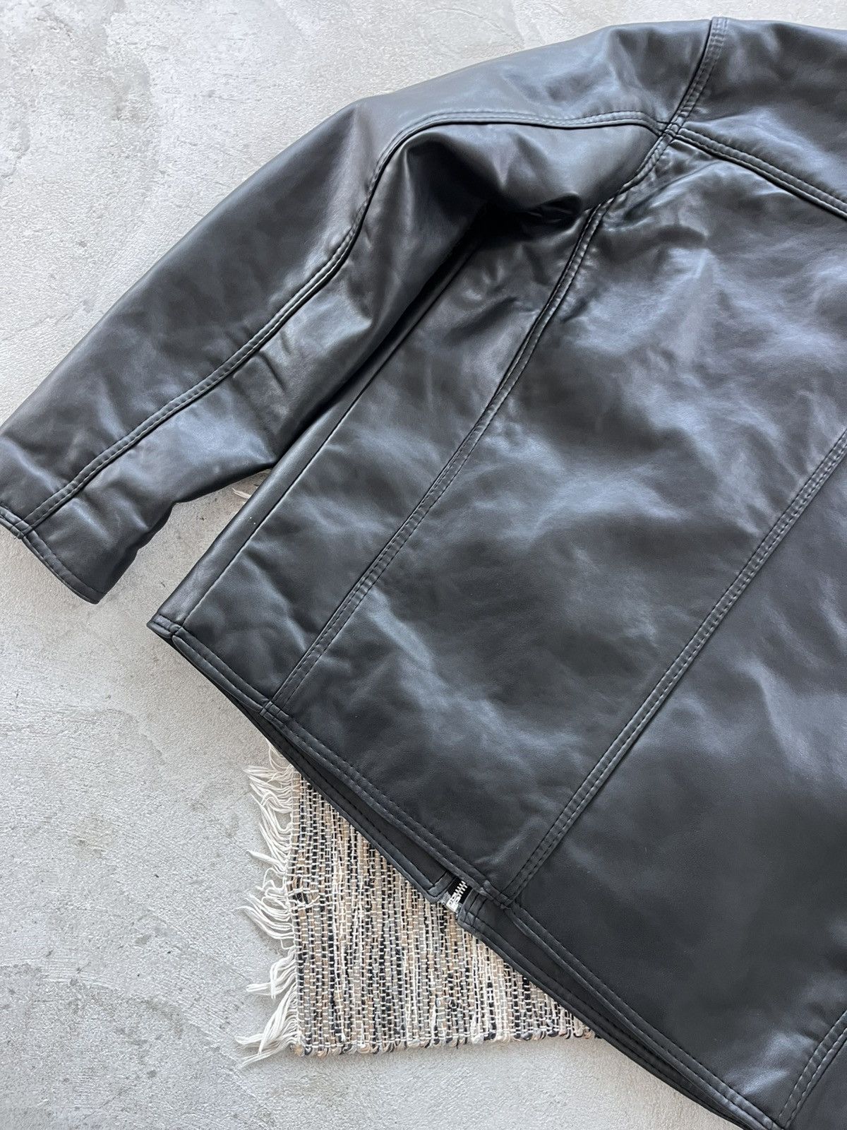 Genuine Leather Vintage Faux Leather Coach Bomber Jacket High Neck Y2K Size US L / EU 52-54 / 3 - 15 Thumbnail