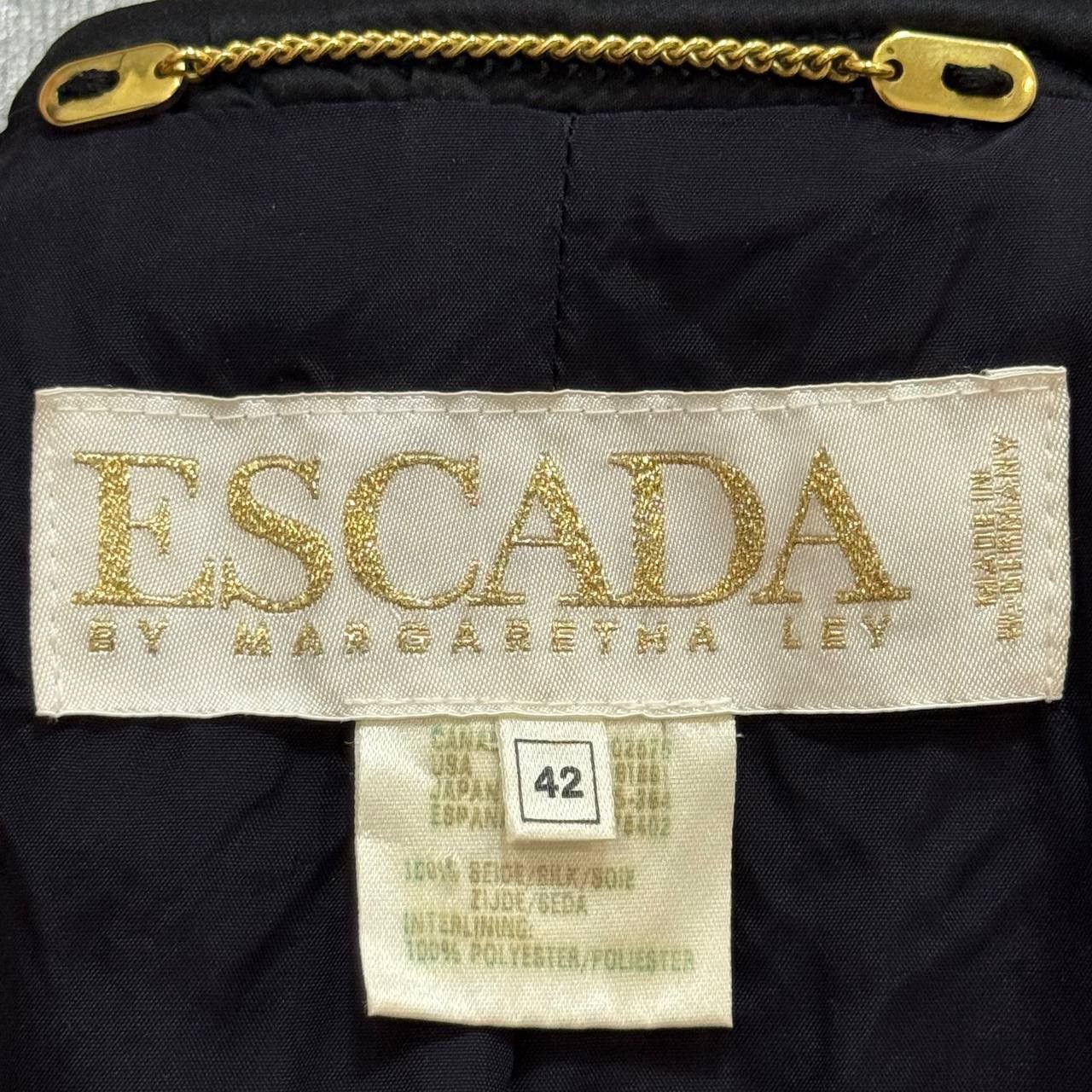 Escada Escada 1991 Ad Campaign Novelty Print Silk Bomber Jacket Size M / US 6-8 / IT 42-44 - 9 Thumbnail