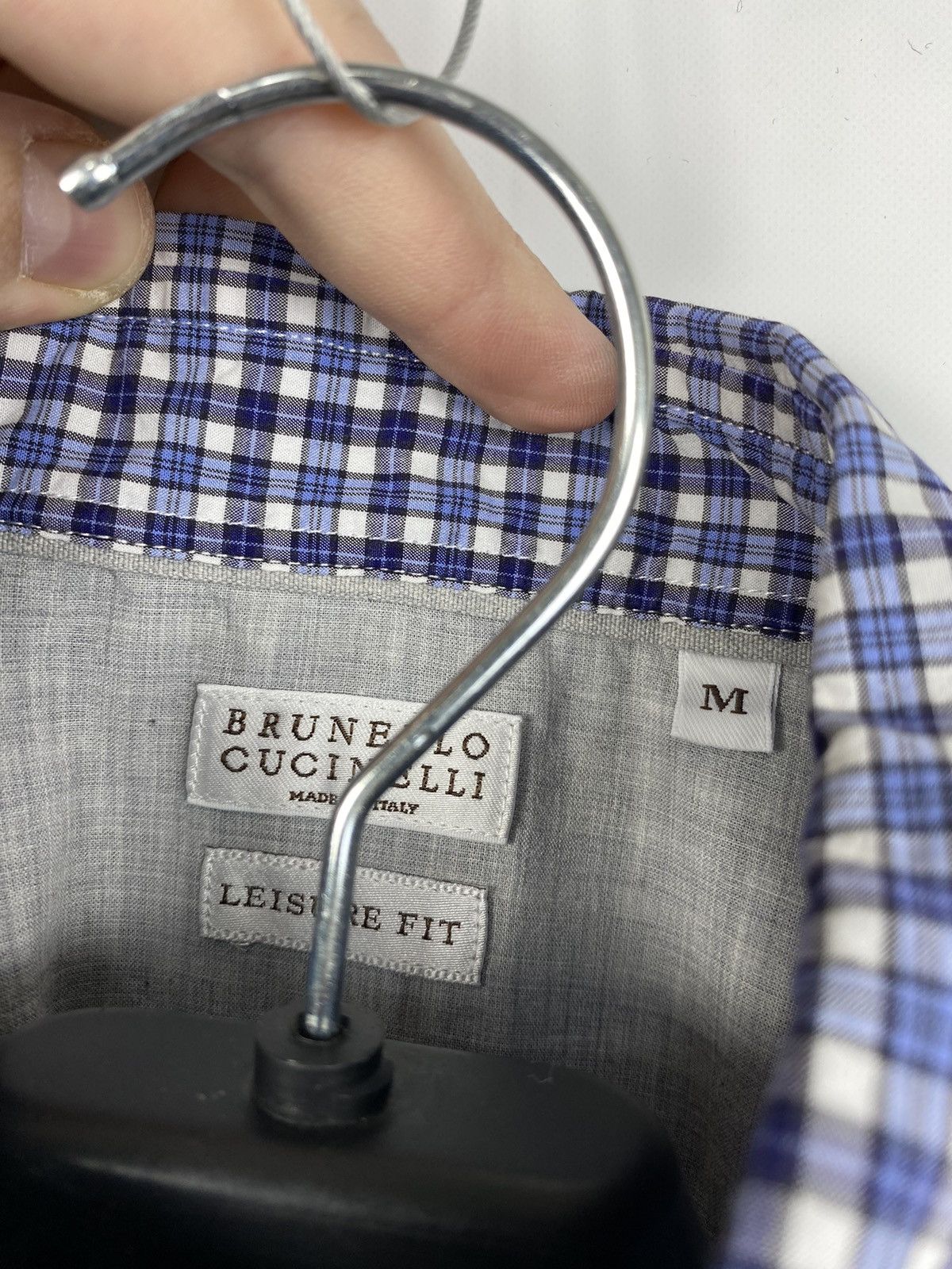 Brunello Cucinelli Brunello Cucinelli Men Leisure Fit Plaid Print Shirt size M Size US M / EU 48-50 / 2 - 8 Thumbnail