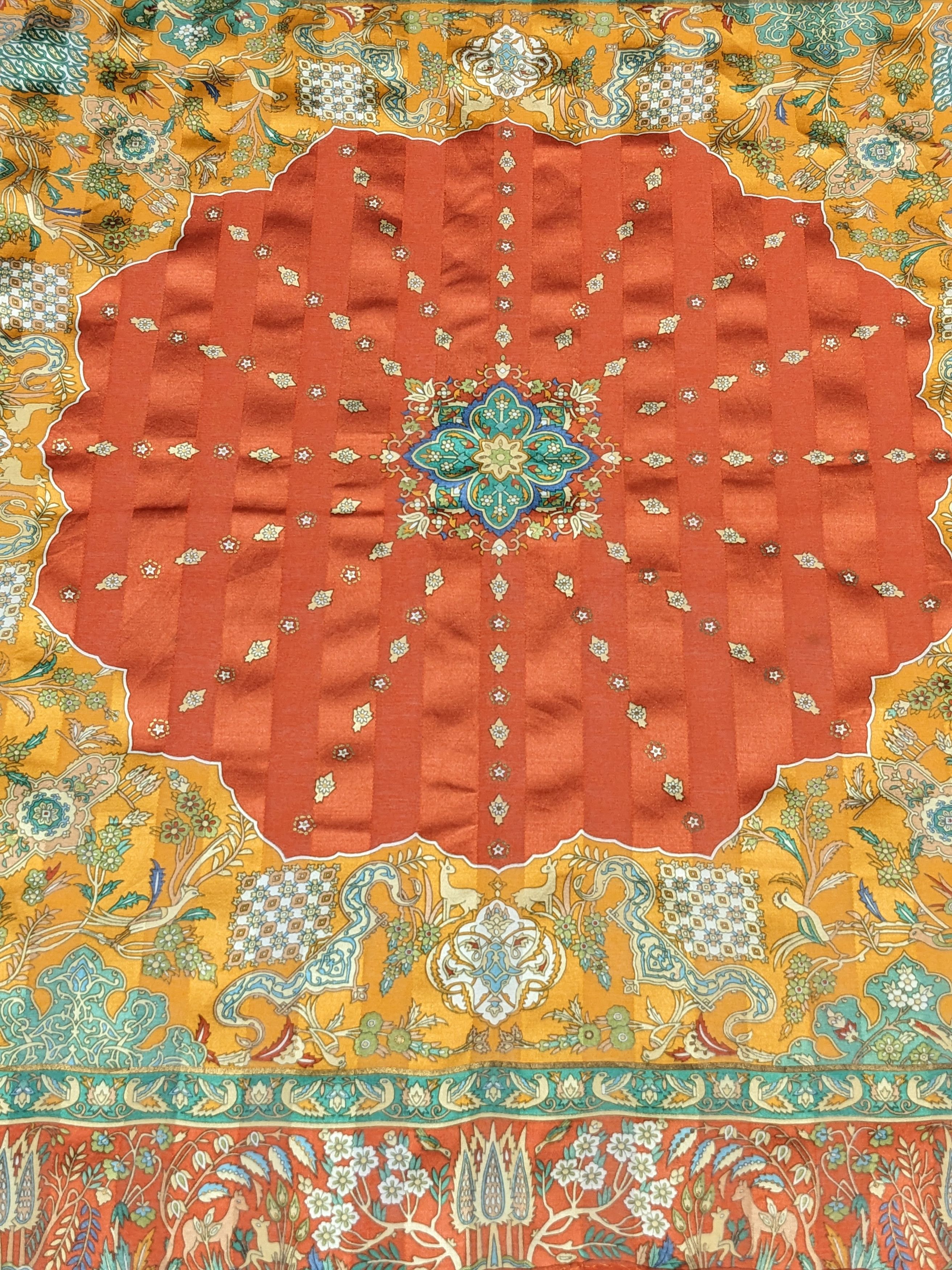 Other Vintage Silk Ornate Persian Medallion and Floral Size ONE SIZE - 2 Thumbnail