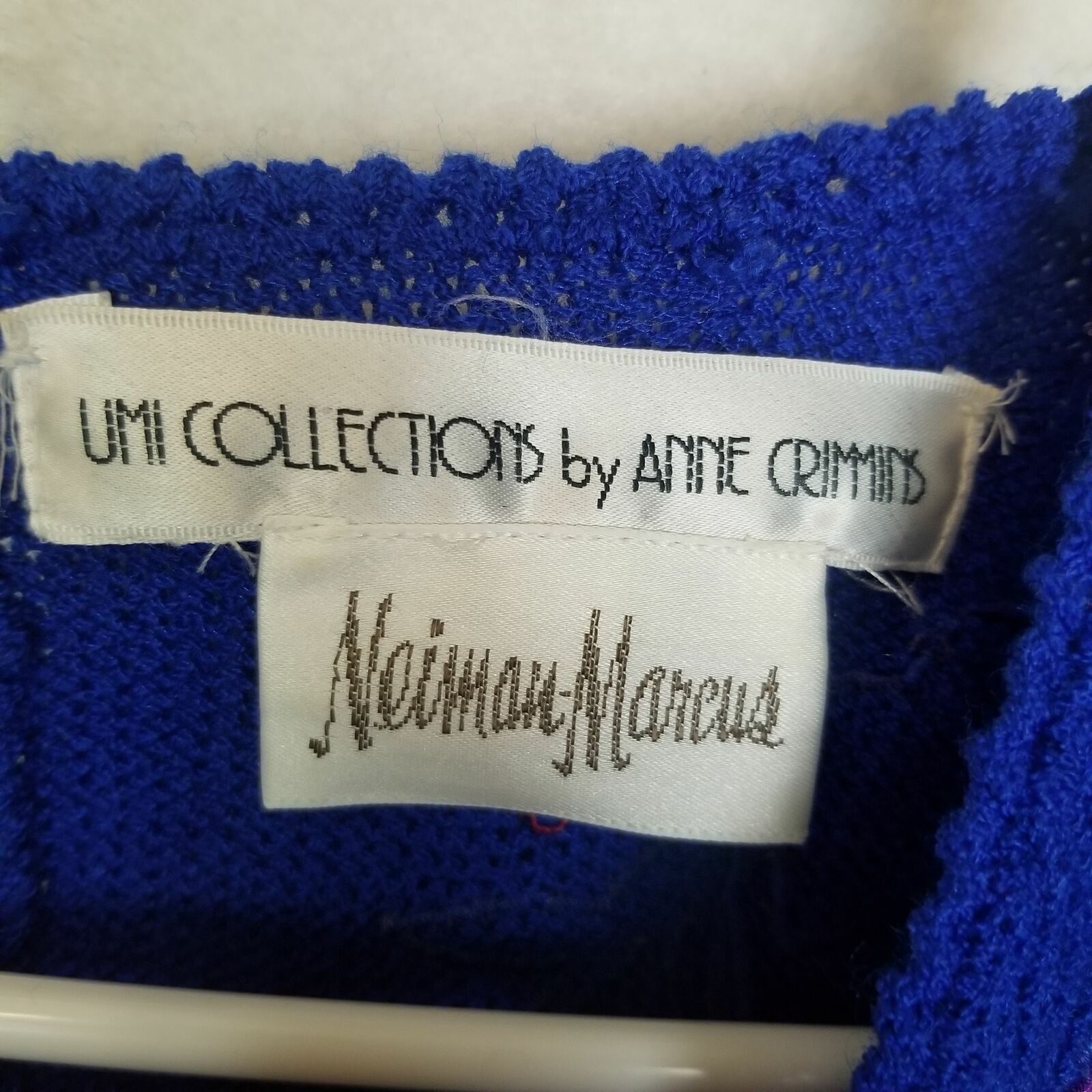 Neiman Marcus VTG Annie Crimmins Umi Collections Sweater Floral Applique Size M / US 6-8 / IT 42-44 - 6 Thumbnail