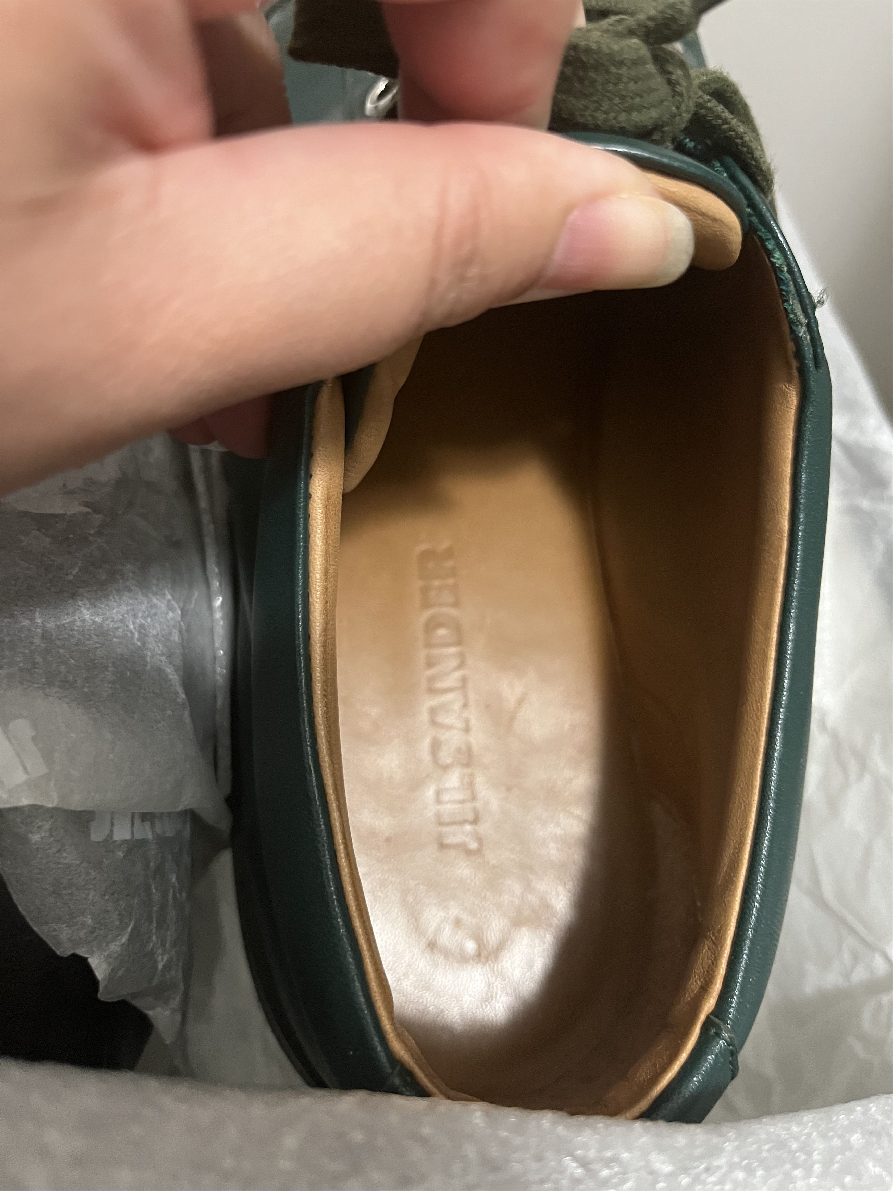 Jil Sander Jil Sander Forest Green Leather Platform Sneakers EU 41 Size US 8 / EU 41 - 6 Thumbnail