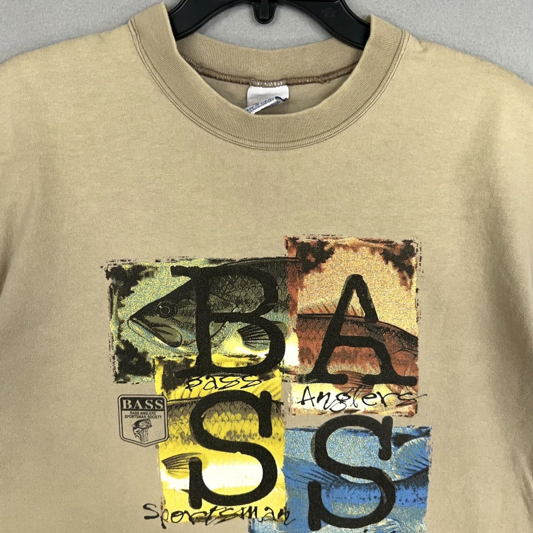 Jerzees VINTAGE Jerzees World Class BASS Anglers Shirt Mens Large Fishing Grunge USA 90s Sportsman Society Size US L / EU 52-54 / 3 - 3 Thumbnail