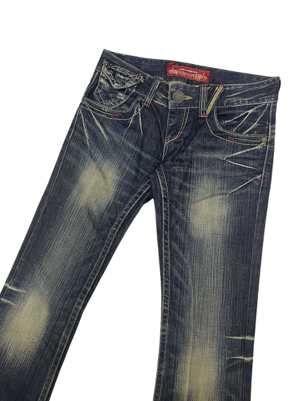Hysteric Glamour Red Pepper Japan Skinny Flare Jeans Size US 29 - 5 Thumbnail