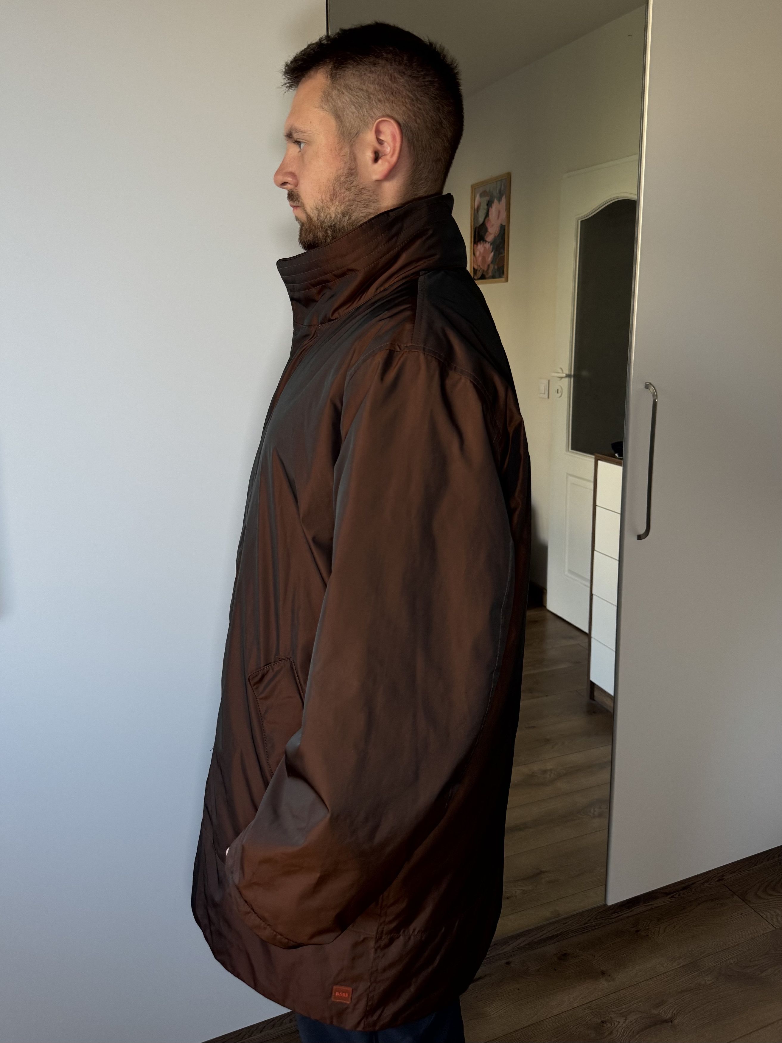 Hugo Boss Hugo Boss OBalt Brown Hooded Nylon Parka Coat Rare Luxury Size US XXL / EU 58 / 5 - 5 Thumbnail