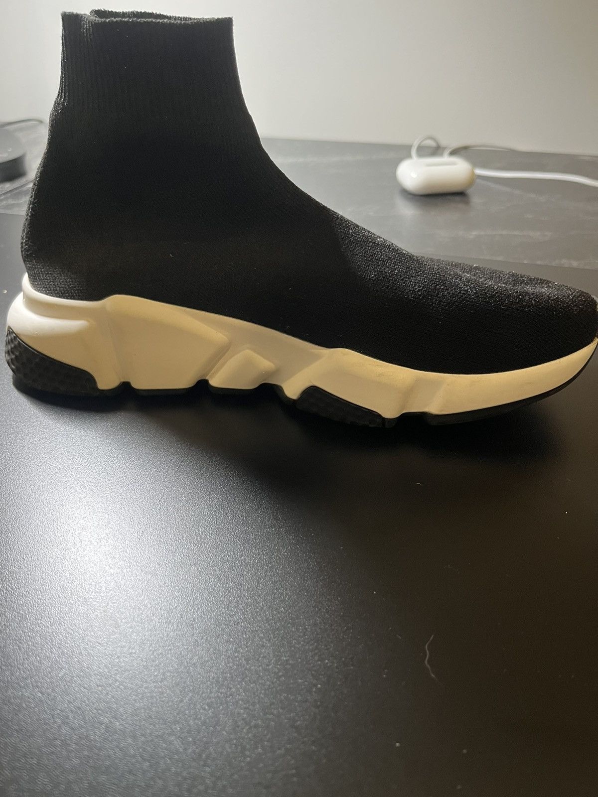 Balenciaga Balenciaga Speed Trainer “Graffiti” Sock Sneakers WhiteBlack Size US 6 / IT 36 - 8 Thumbnail