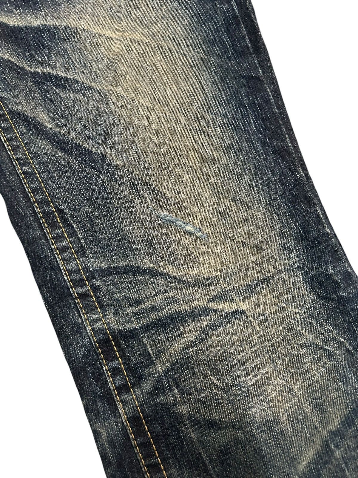 If Six Was Nine × KMRii × Le Grande Bleu (L.G.B.) Vintage Lolita Distressed Mud Wash Punk Style Denim Rare 🎌☠️☠️ Size US 34 / EU 50 - 5 Thumbnail