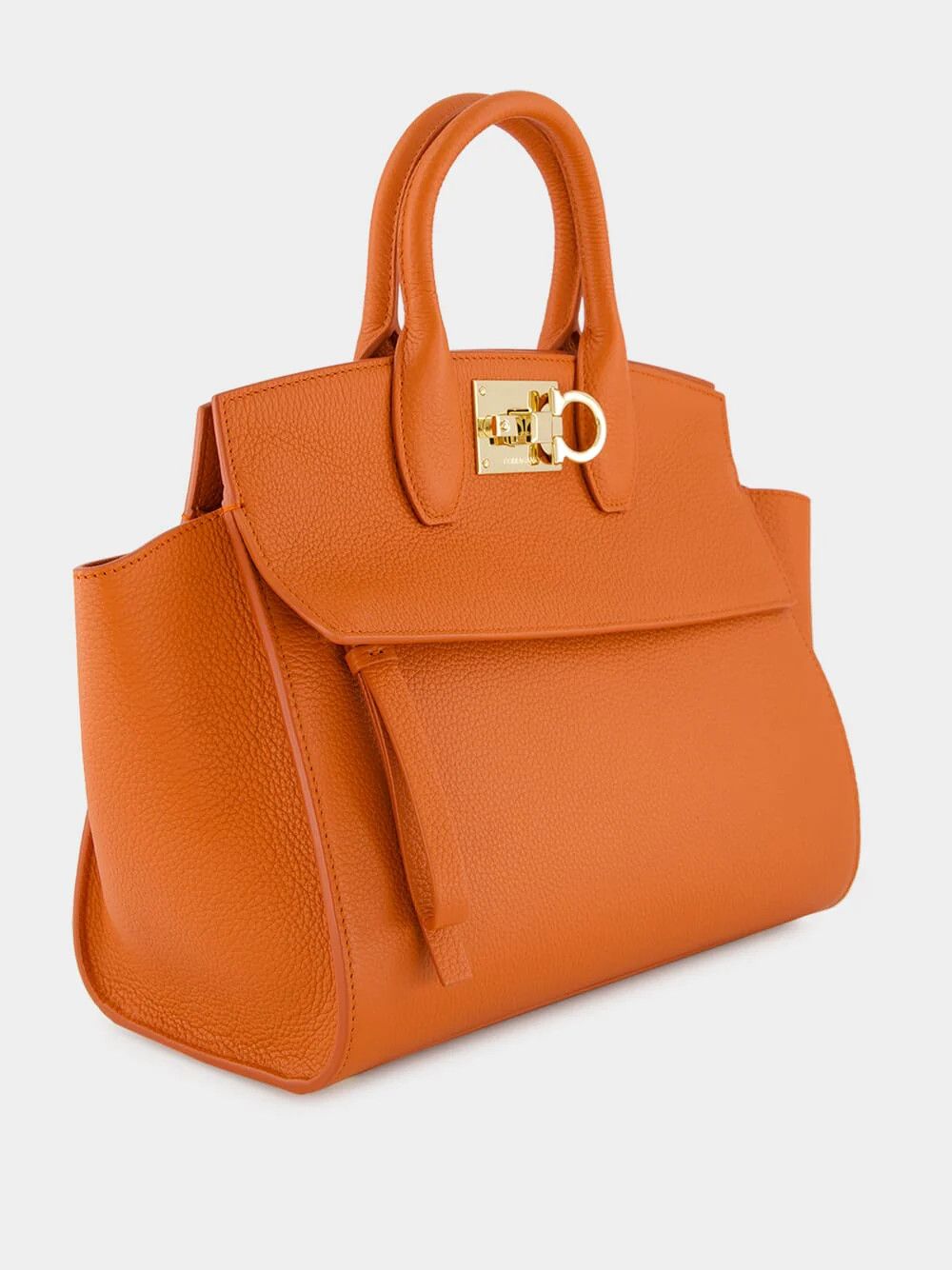 Salvatore Ferragamo o1s1rm0924 Size: OS / Studio Leather Bag in Orange Size ONE SIZE - 3 Thumbnail