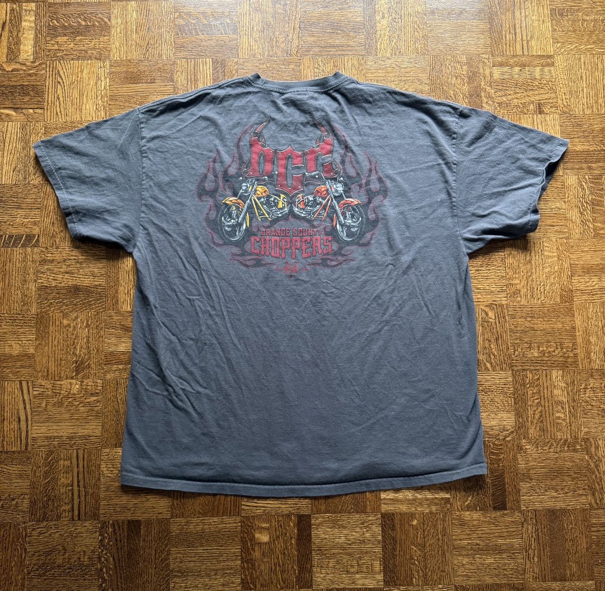 Vintage Vintage Y2K Orange County Choppers Flames Graphic Tee Size US XXL / EU 58 / 5 - 4 Thumbnail