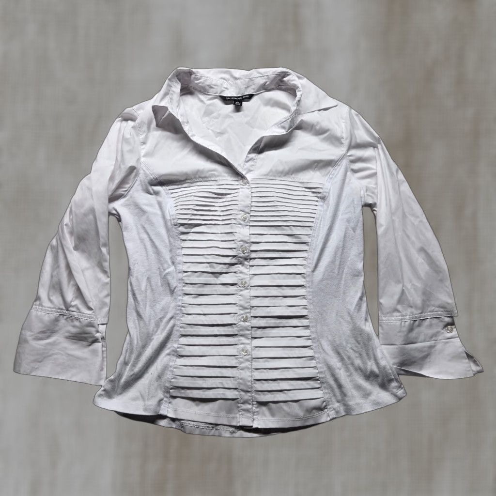 Vintage ZAC & RACHEL Shirt Adult Women's PXL Petite White Long Sleeve Button-Down Shirt Size XL / US 12-14 / IT 48-50 - 1 Thumbnail