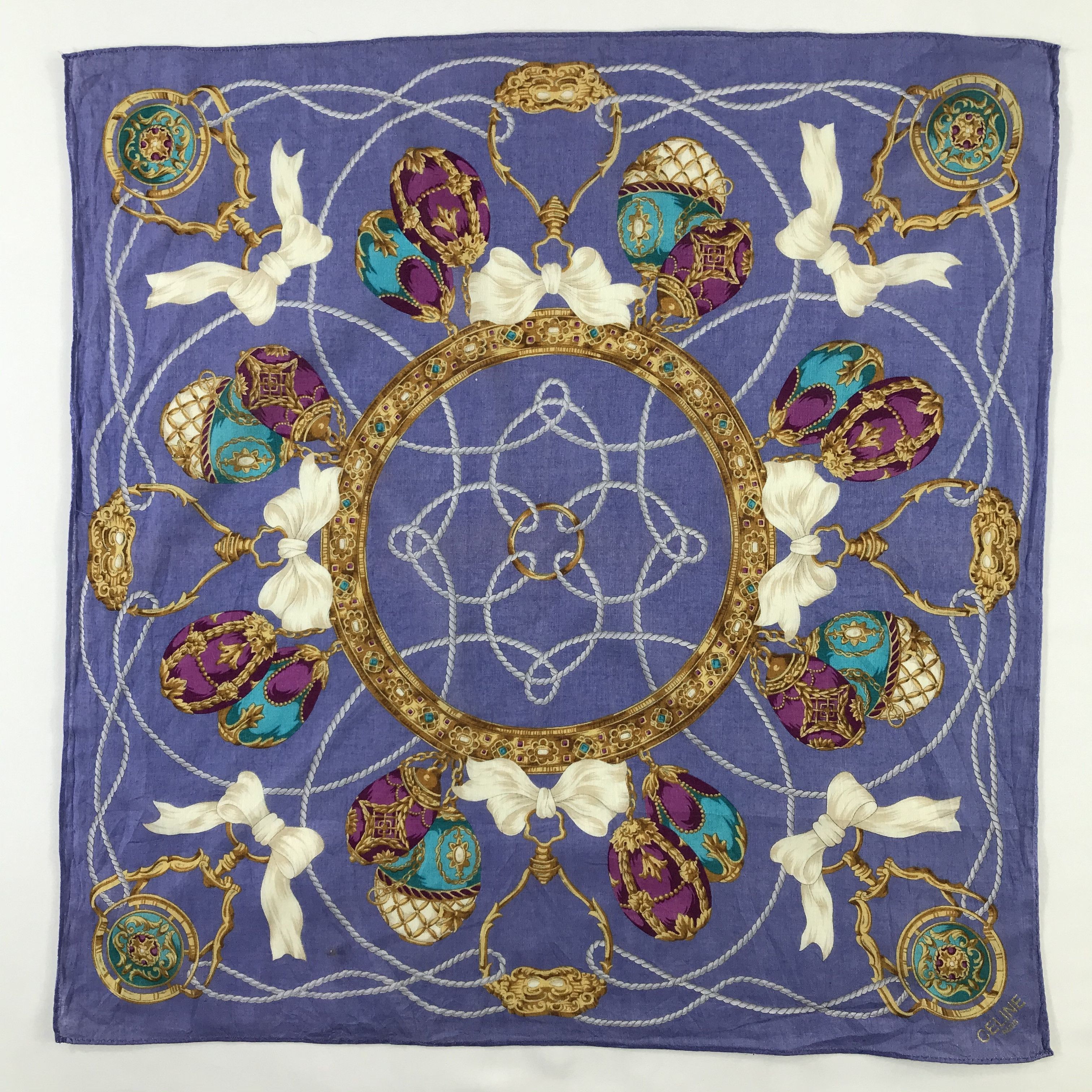 Celine × Vintage Celine Bandana / Handkerchief / Neckerchief - S1125 Size ONE SIZE - 1 Thumbnail