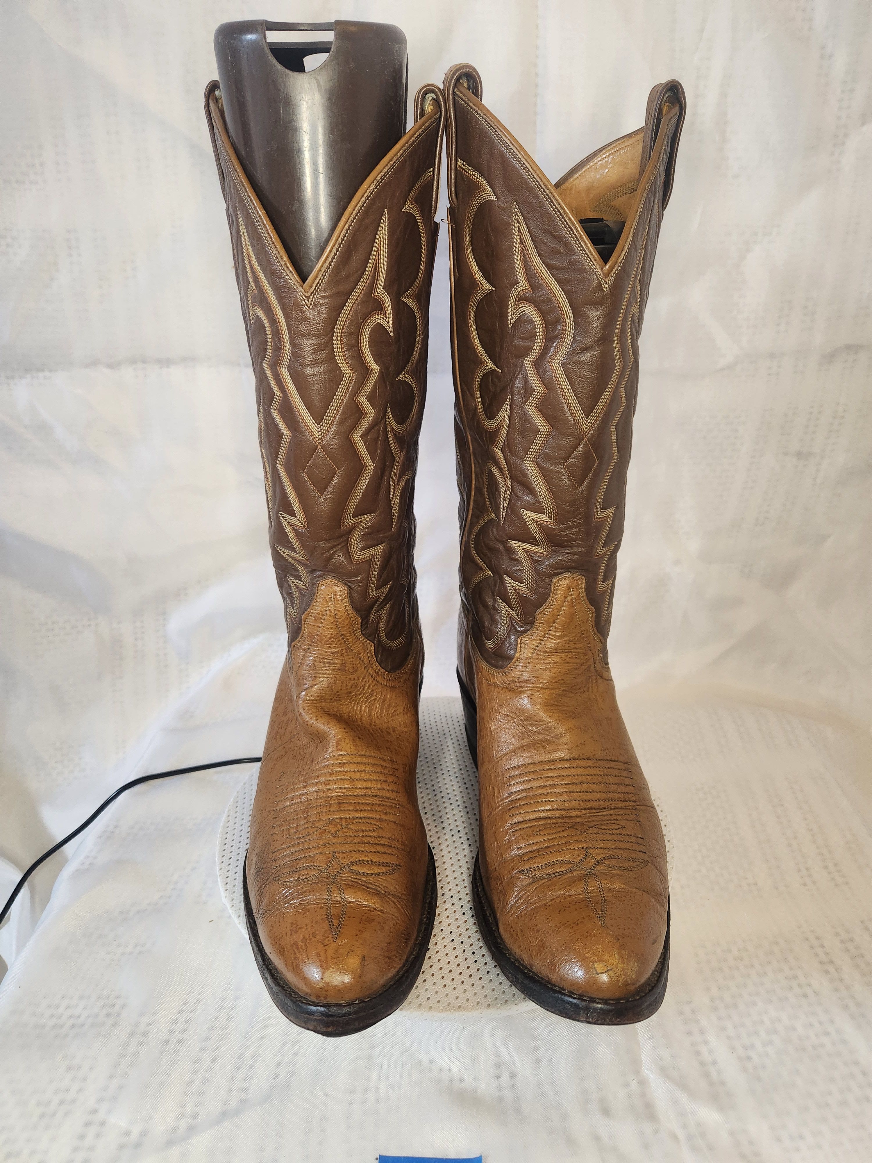 Tony Lama 2 TONES WESTERN COWBOY VINTAGE 80'S Size US 8 / EU 41 - 3 Thumbnail