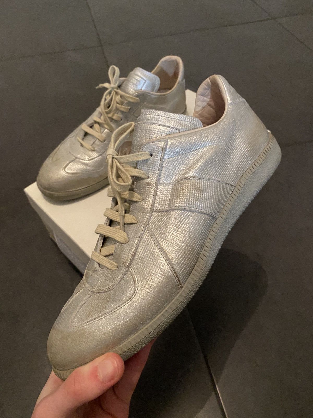 Maison Margiela vintage og 2013 maison margiela silver/chrome gats Size US 9.5 / EU 42-43 - 2 Thumbnail