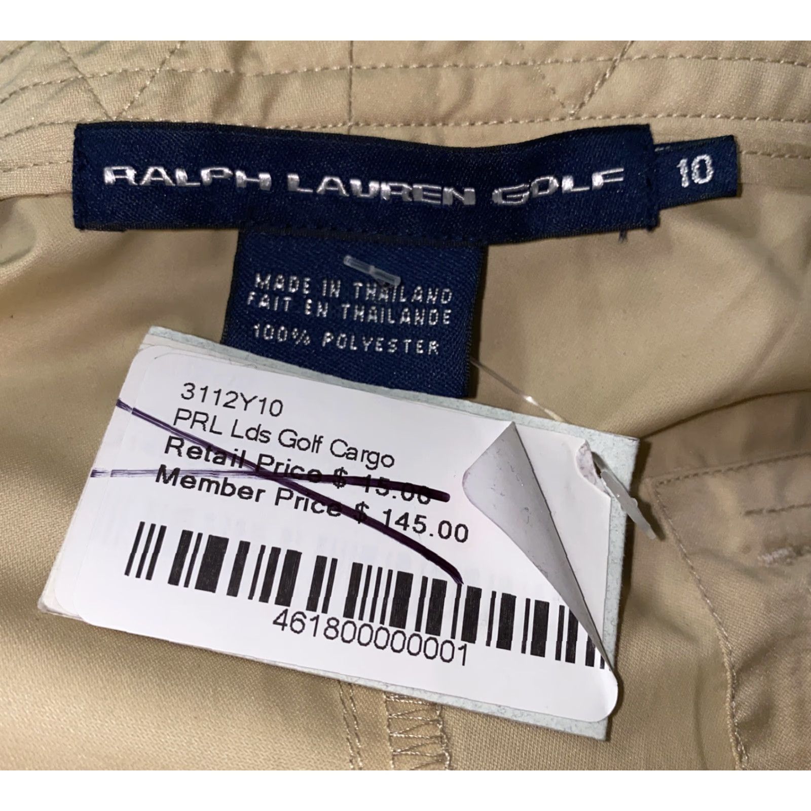 Ralph Lauren Ralph Lauren Golf Womens Beige Polyester Golf Capris Size 10 NWT Size ONE SIZE - 5 Thumbnail