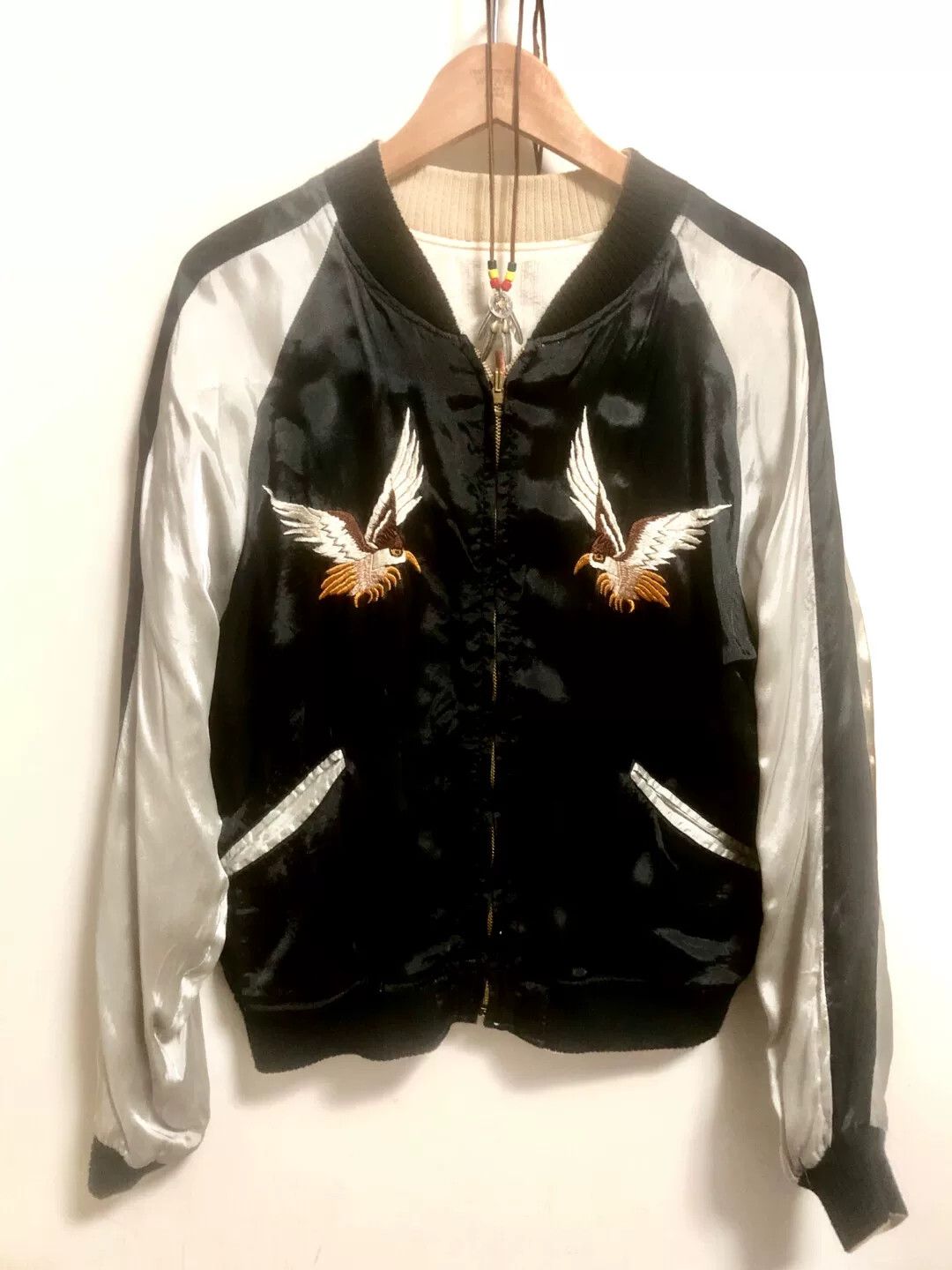 Warehouse & Co. vintage embroidered bomber jacket with dual sides Size US L / EU 52-54 / 3 - 1 Thumbnail
