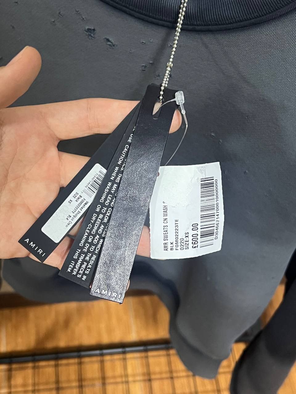 Amiri AMIRI WASHED SHOTGUN CREW SWEATSHIRT Size US XS / EU 42 / 0 - 10 Thumbnail
