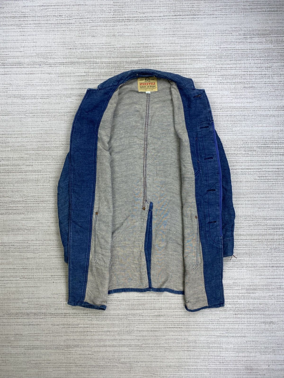 Indigo × Japanese Brand Vintage Stonewold Indigo Long Denim Jacket Size US M / EU 48-50 / 2 - 6 Thumbnail