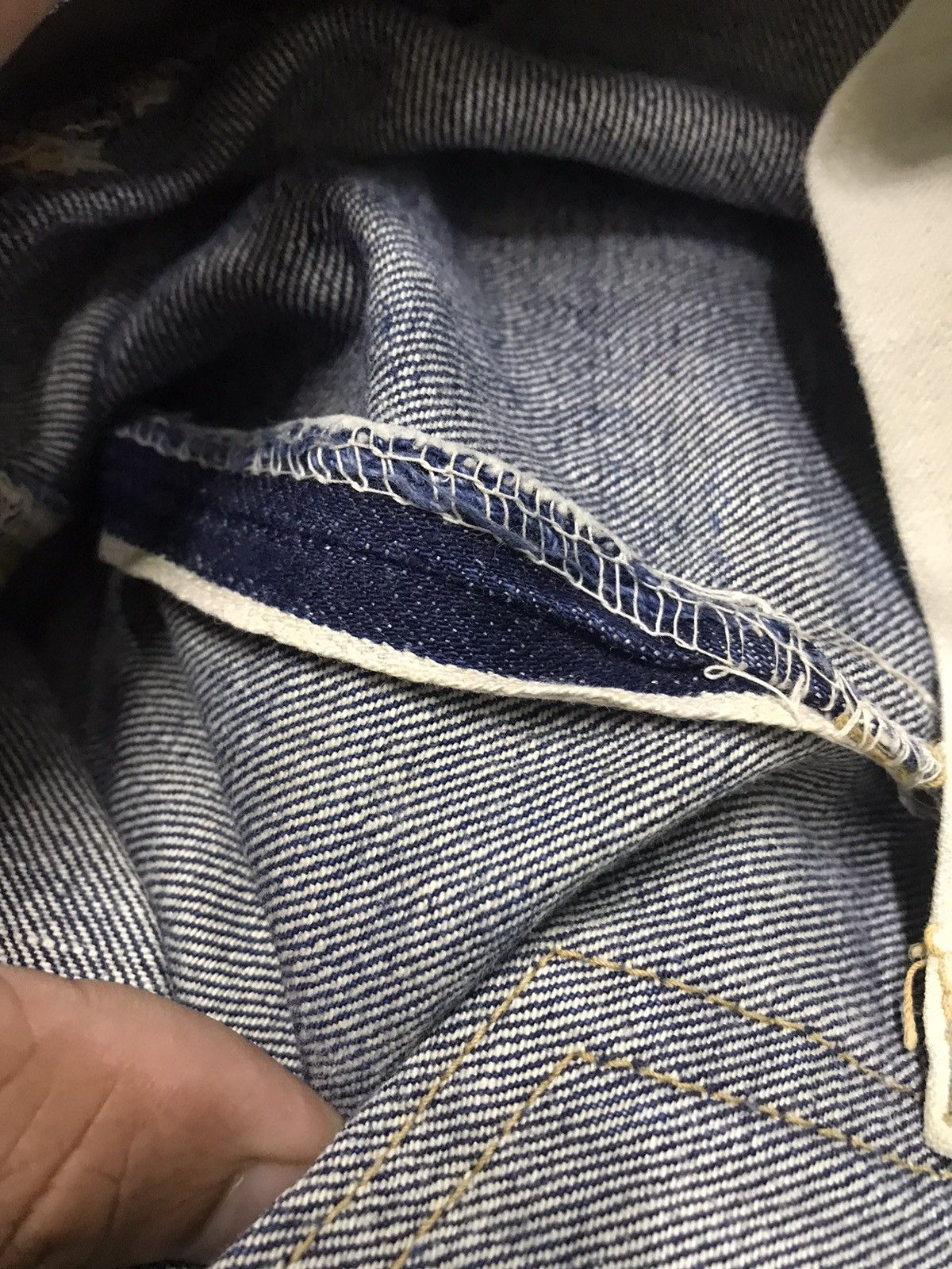 Vintage 🔥🔥Vtg 70s Big John Half Selvedge Rare Distressed Talon Jeans Size US 29 - 9 Thumbnail