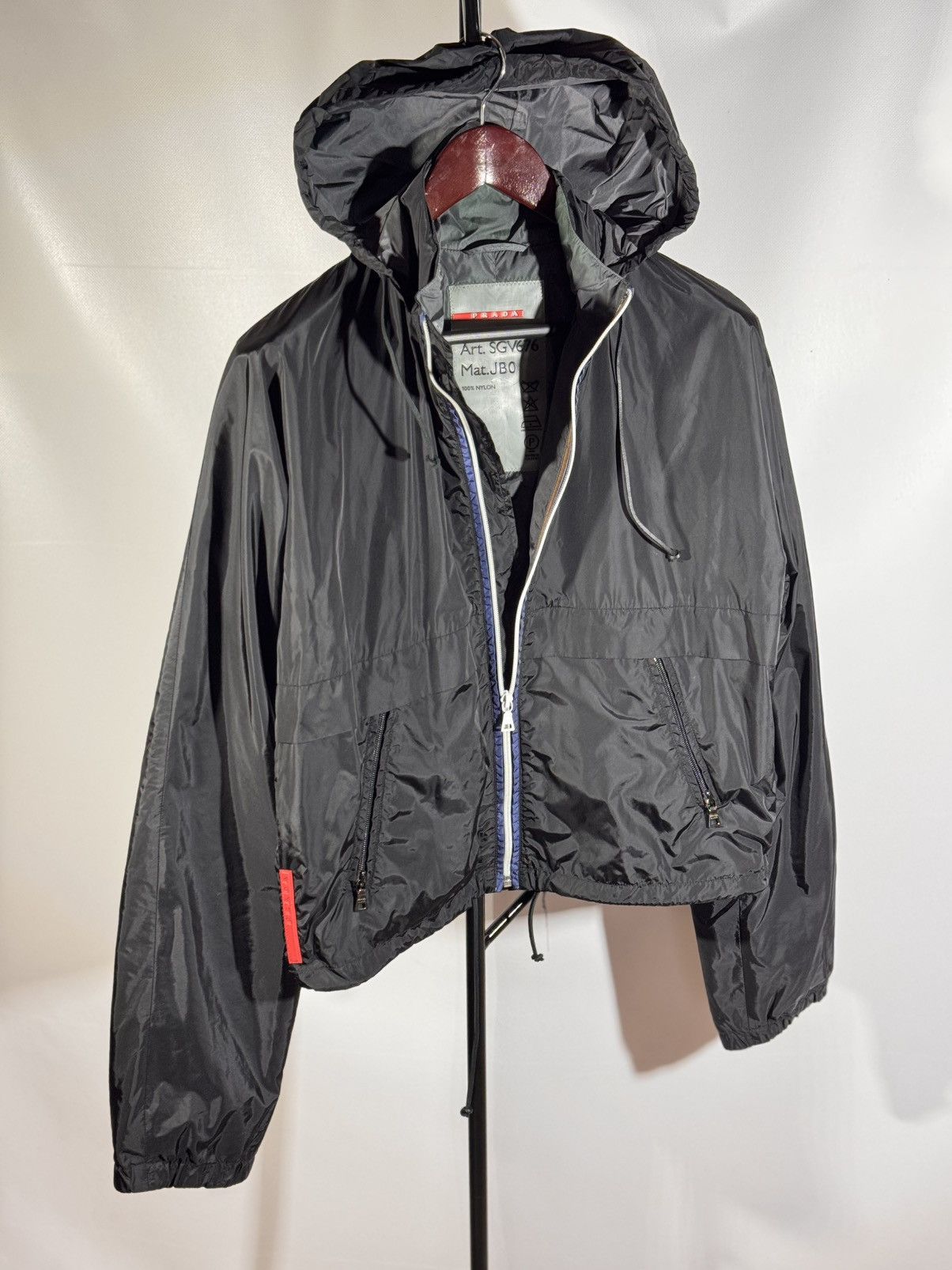 Archival Clothing × Designer × Prada Nylon jacket Prada red Logo ...