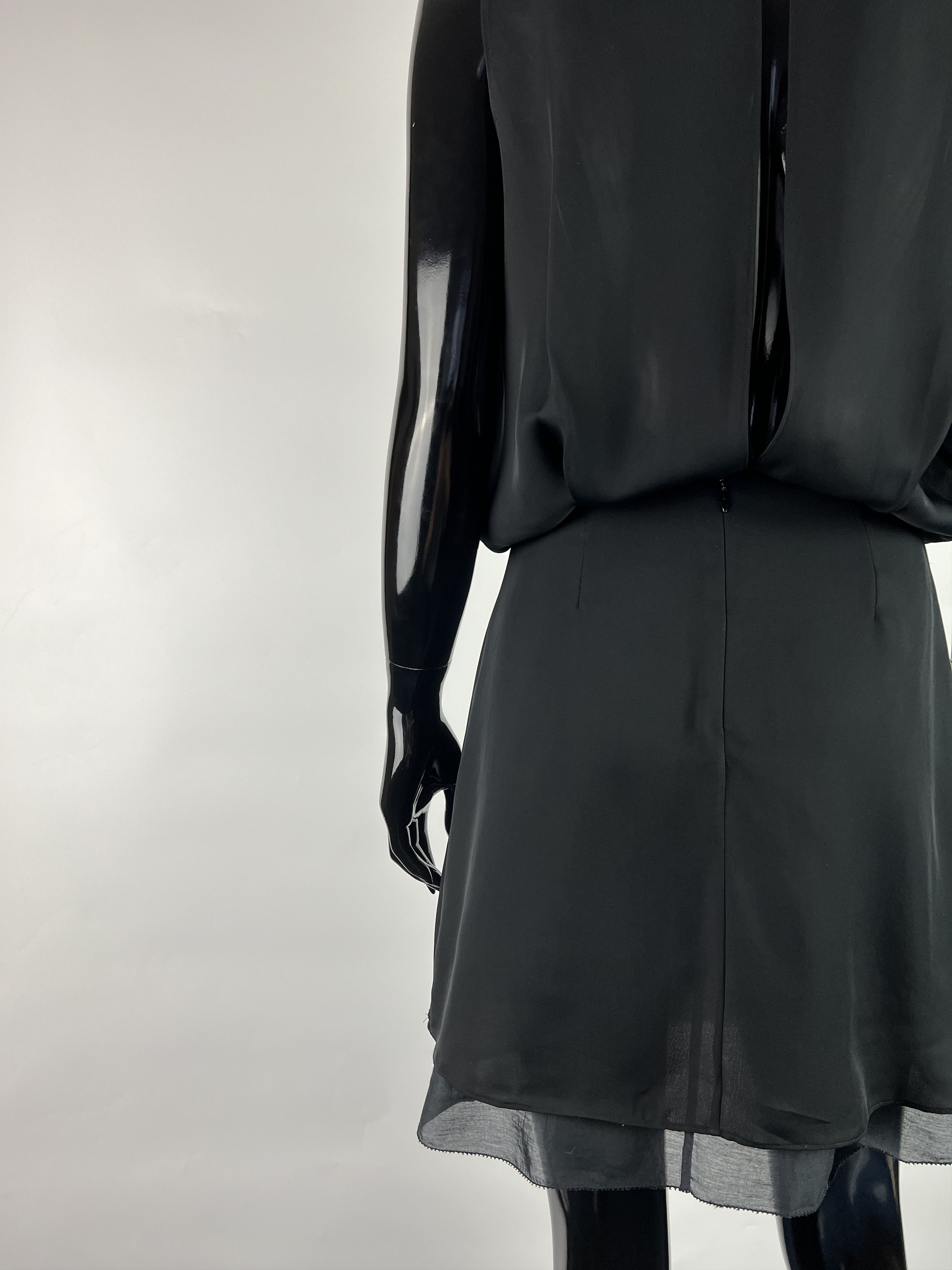 Acne Studios Acne Viscose Silk Black Sleeveless Short Dress Size 34 Size XS / US 0-2 / IT 36-38 - 4 Thumbnail