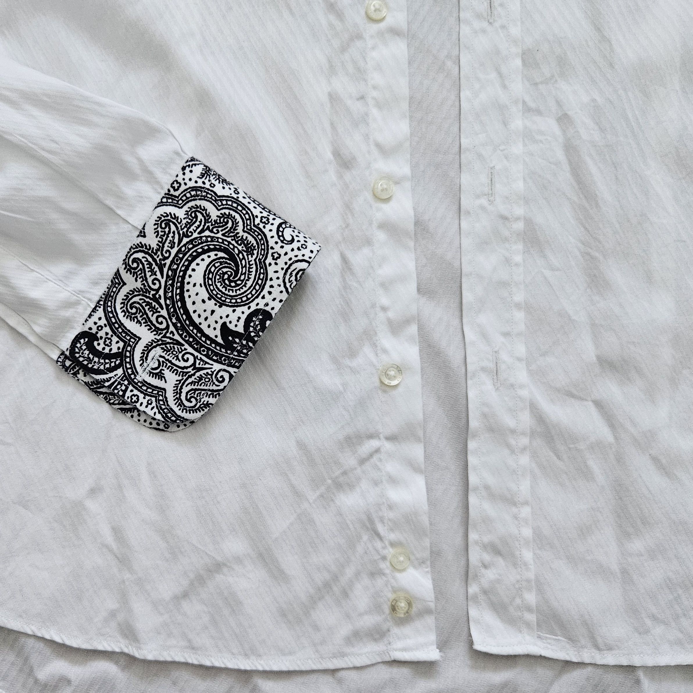 Etro Etro Contrast Paisley Collar & Cuffs Dress Shirt – Size US M Size US M / EU 48-50 / 2 - 7 Thumbnail