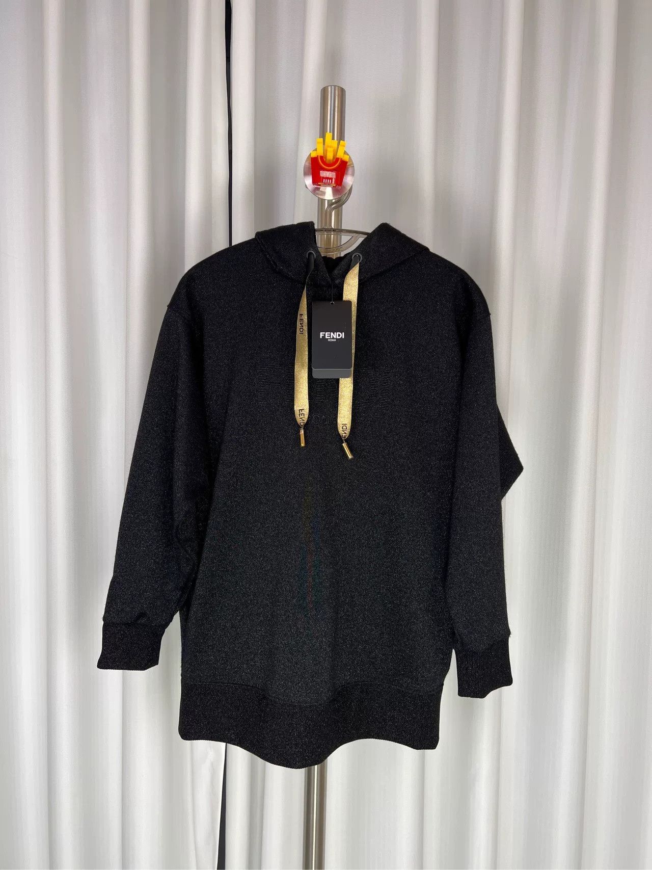 Fendi Fendi Women's Black Logo Hoodie XXS Size US XXS / EU 40 - 1 Thumbnail