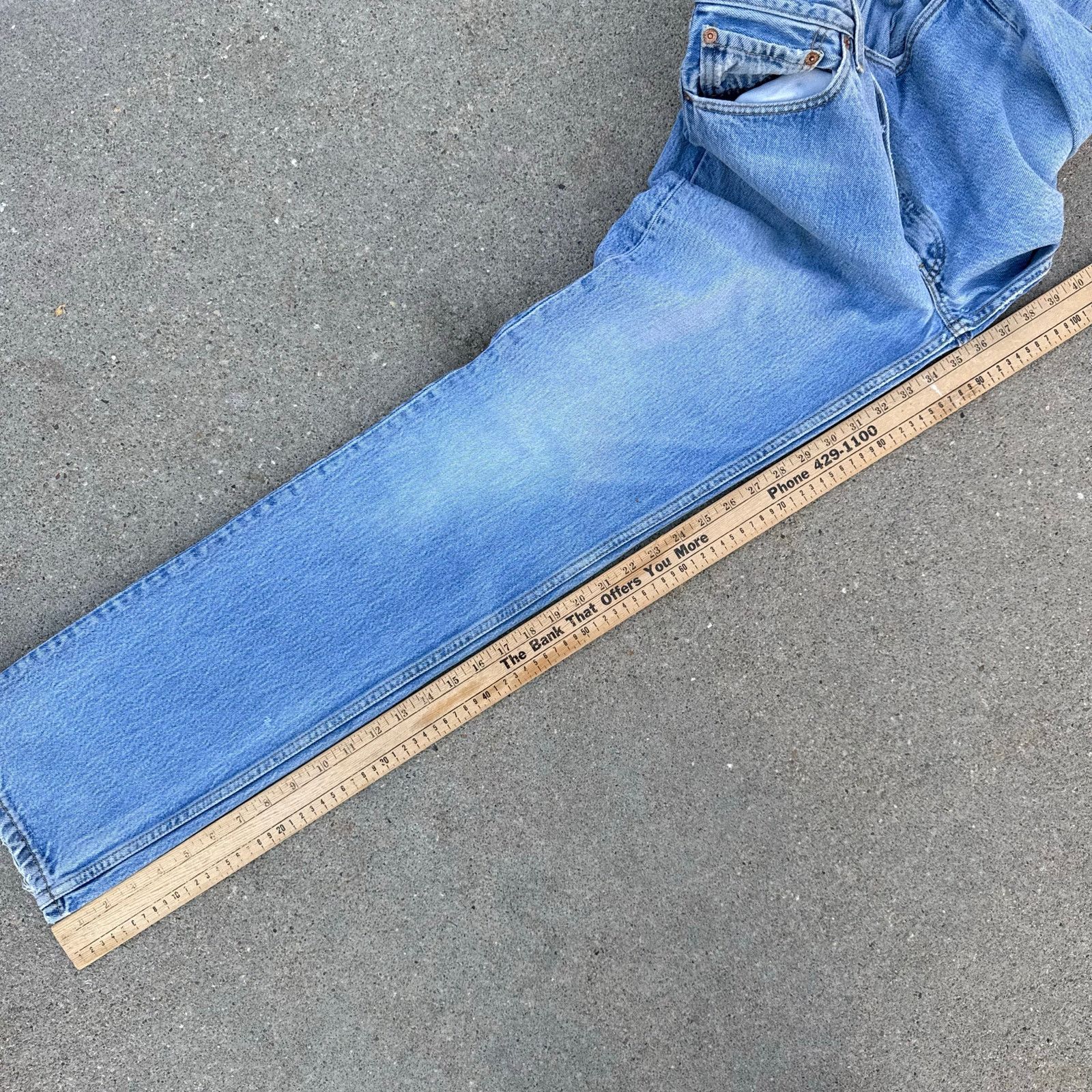 Y2K Levi's 501 Button Fly Worn Straight Leg Blue Jeans 32x36