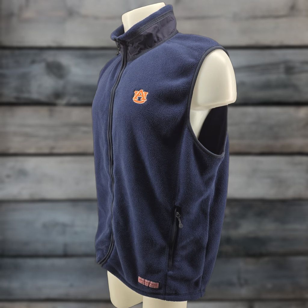 Vineyard Vines VINEYARD VINES Auburn University Tigers Fleece Vest in Blue Large Men Vest Size US L / EU 52-54 / 3 - 1 Thumbnail