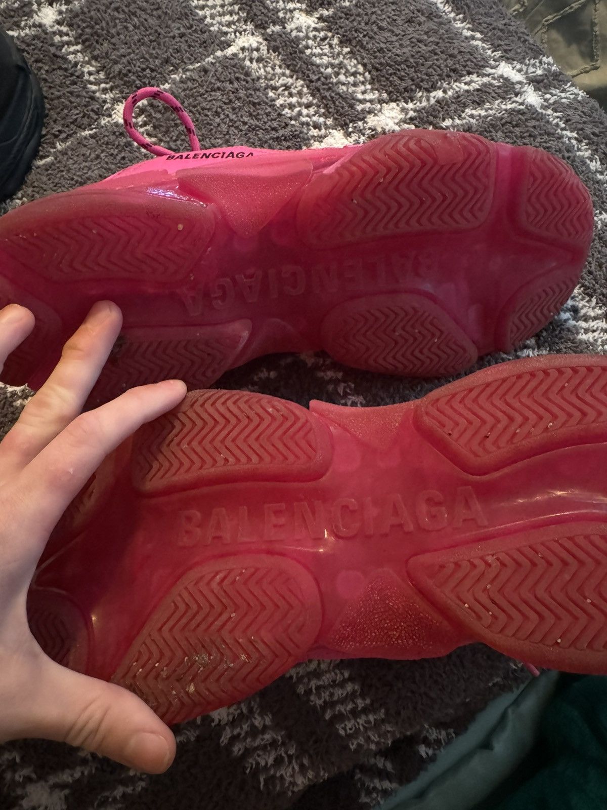 Balenciaga BALENCIAGA TRIPLE S PINK SNEAKERS Size US 10 / EU 43 - 5 Thumbnail