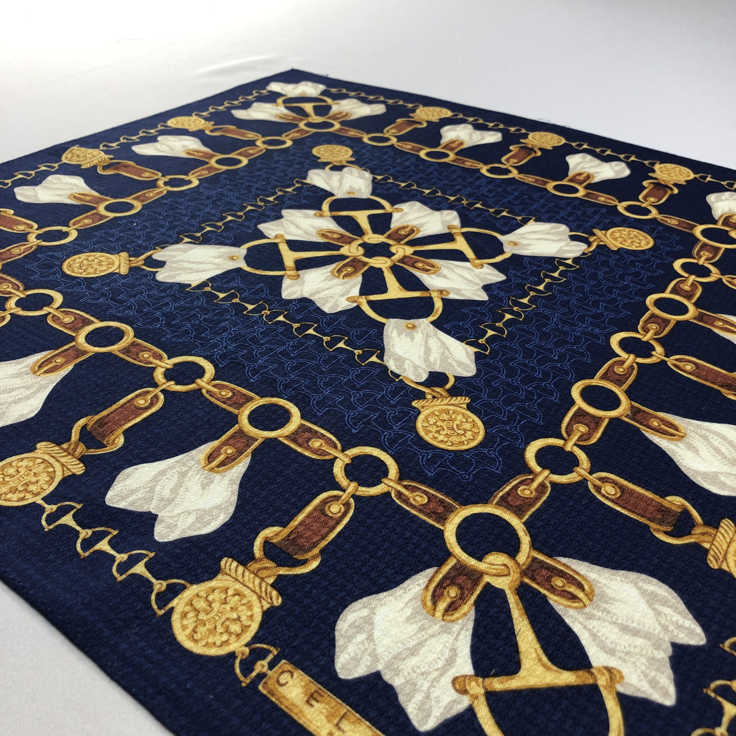 Vintage Celine Chains Handkerchief Neckerchief Bandana H2555 Size ONE SIZE - 2 Thumbnail