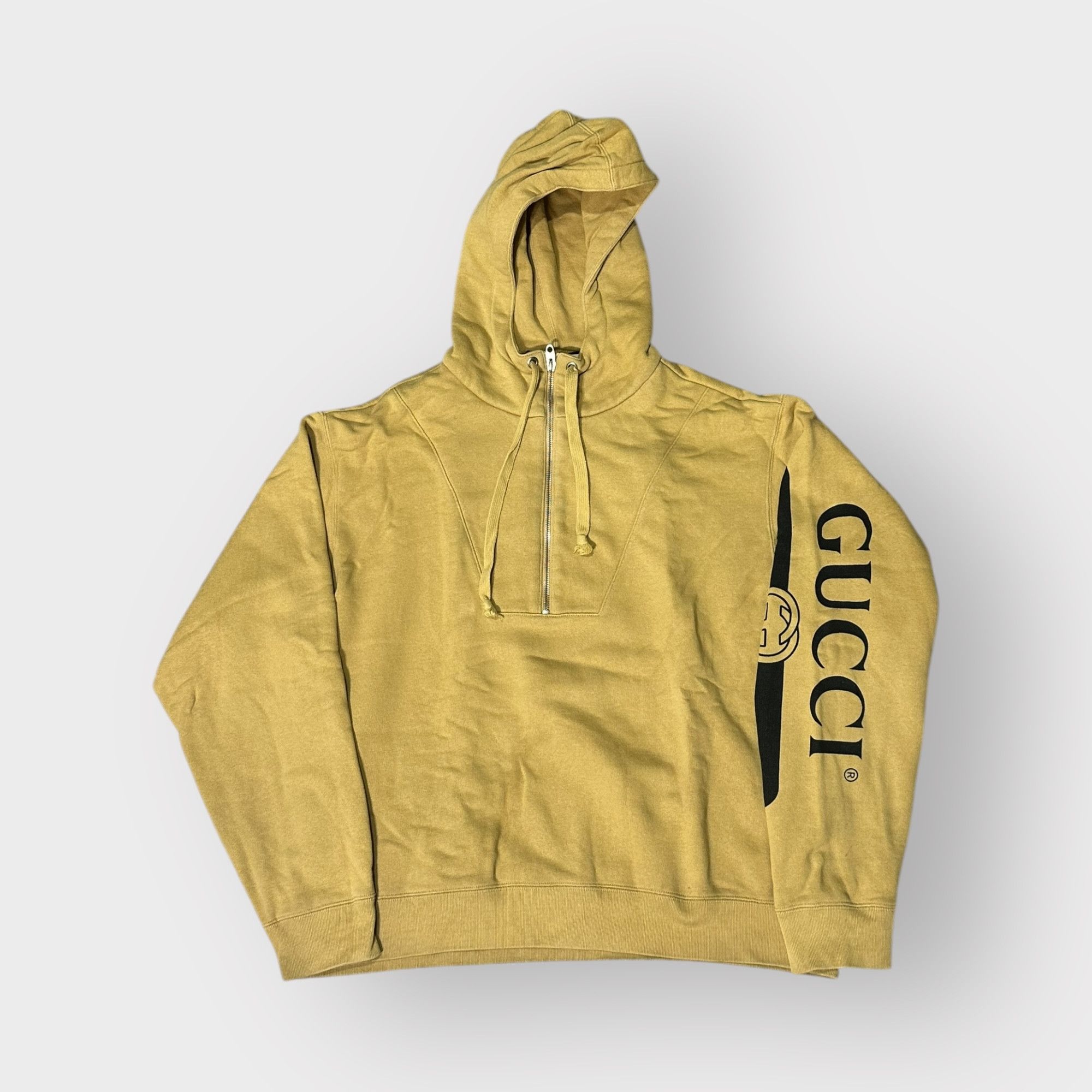 Gucci Gucci Sweatshirt Half Zip Belt Popover Logo Sleeve