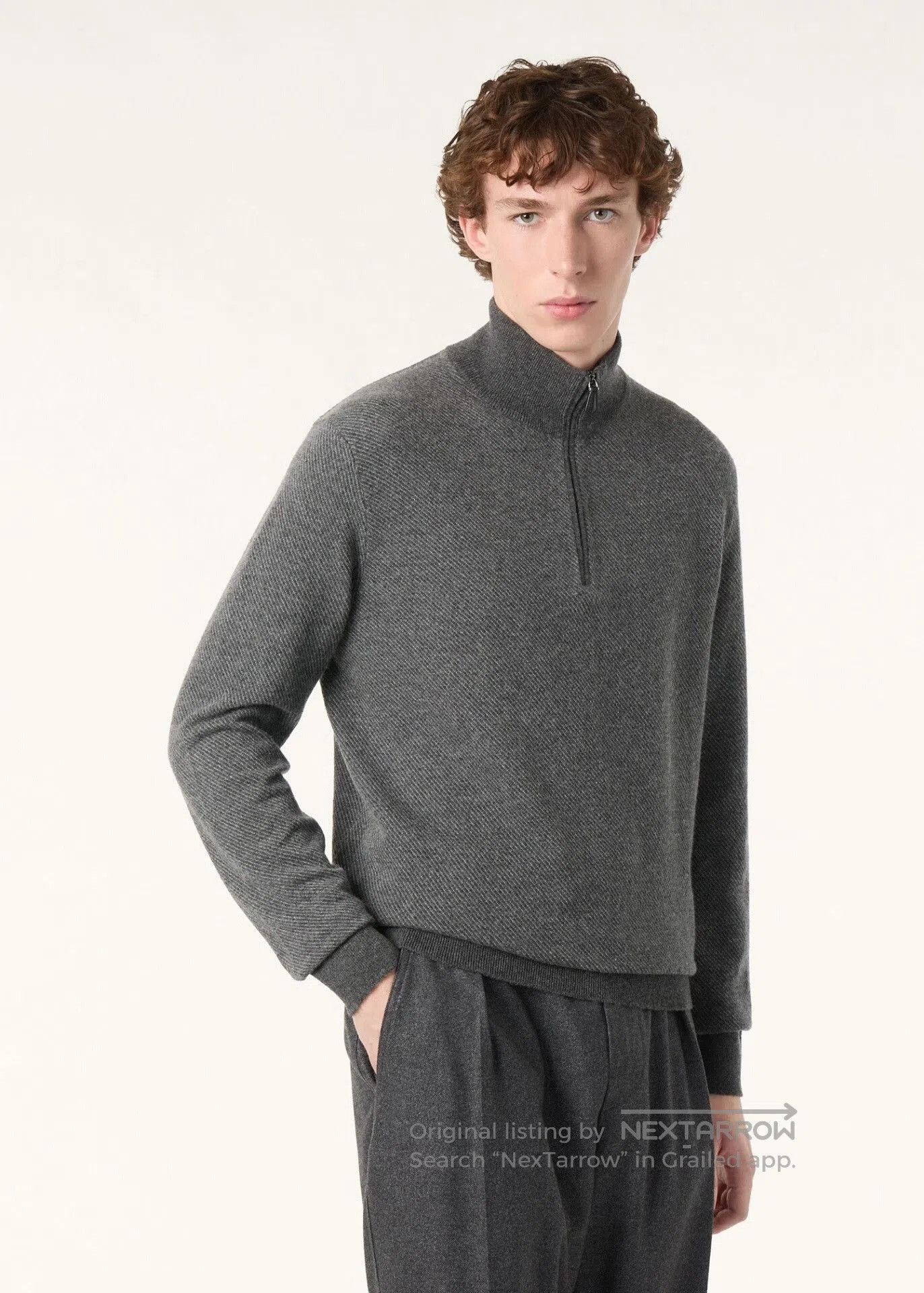 Loro Piana Loro Piana Gray Cashmere Roadster Sweater. Size US L / EU 52-54 / 3 - 2 Thumbnail