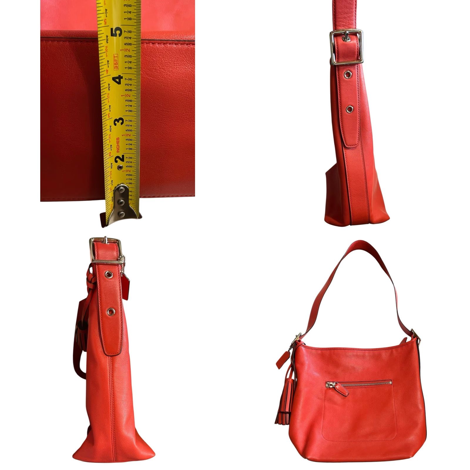 Coach COACH Shoulder Bag Duffle Legacy Leather Orange Purse Tassels 19889 Women's Size ONE SIZE - 9 Thumbnail