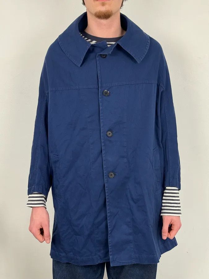 Yohji Yamamoto 2000s Yohi Yamamoto Y’s Blue Japan Worker Long Jacket Size US S / EU 44-46 / 1 - 2 Thumbnail
