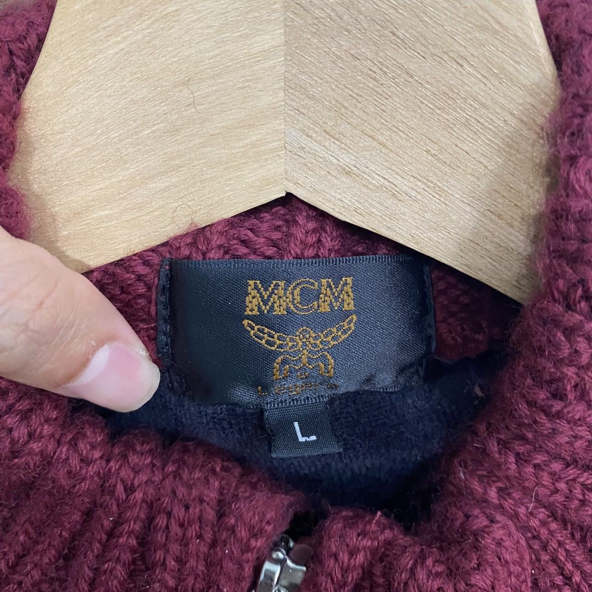 MCM MCM Vintage 90s Hybrid ZipUp Fleece Jacket Cable Knit Sleeve Size US L / EU 52-54 / 3 - 7 Thumbnail