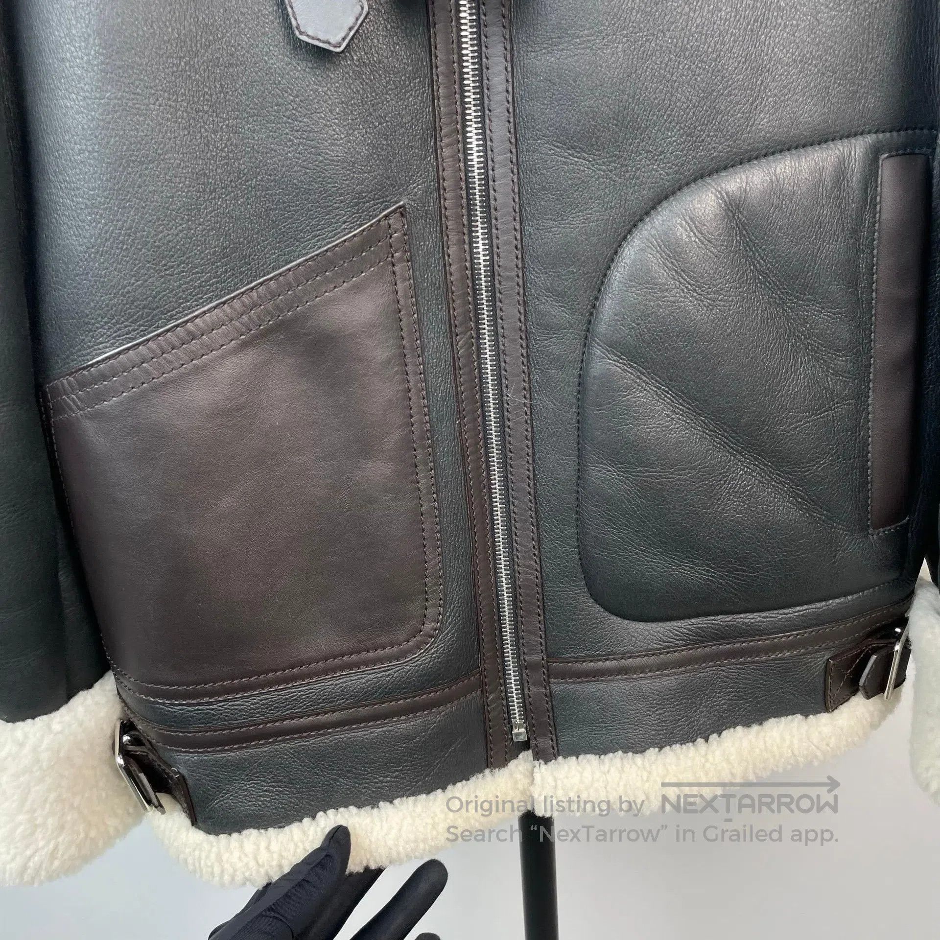 Loewe Loewe Black bi-color leather and fur hooded jacket with fu Size US S / EU 44-46 / 1 - 4 Thumbnail