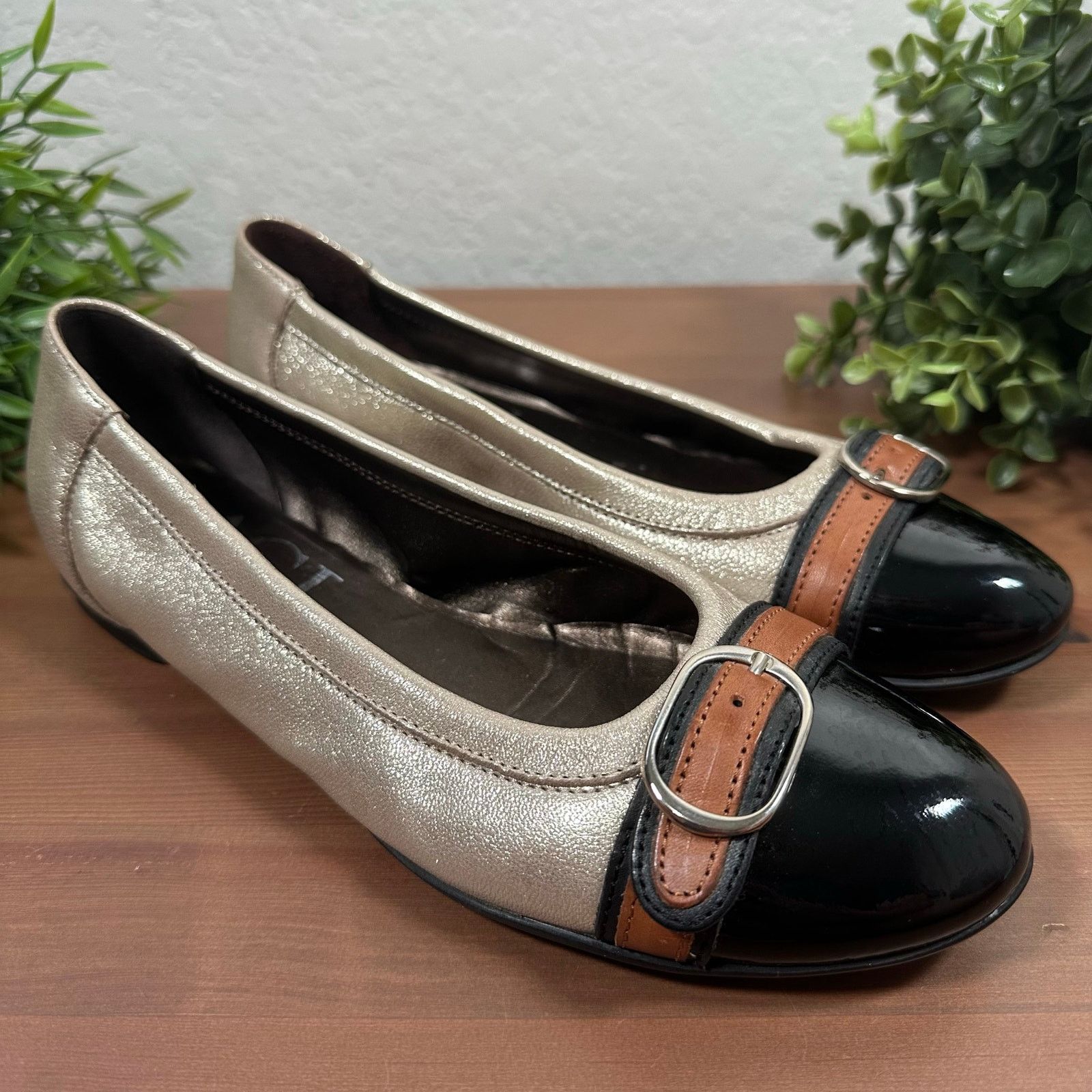 AGL AGL Attilio Giusti Leombruni Cap Toe Belted Ballet Flats Size US 8.5 / IT 38.5 - 2 Thumbnail