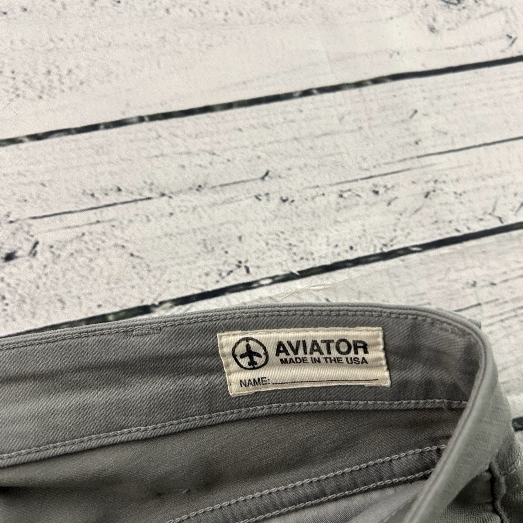 Vintage Aviator Slim Leg 5-Pocket Pants Men 34x30 Gray Stretch Casual Pants Mens Size US 34 / EU 50 - 3 Thumbnail