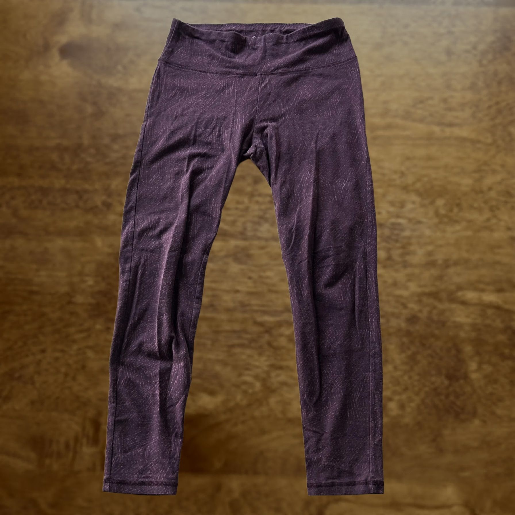 Spalding VINTAGE Spalding Leggings Womens Large Purple High Rise Ankle Flecked Yoga Gym Running Size 36" / US 14 / IT 50 - 1 Thumbnail