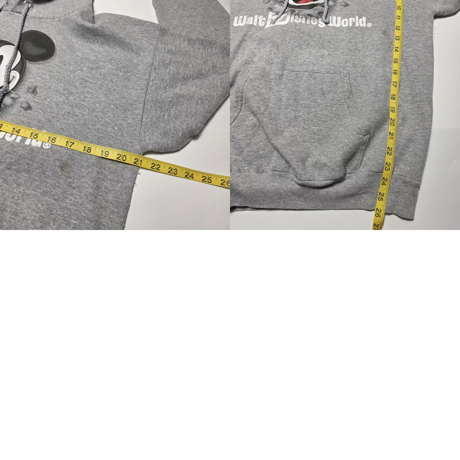 Hanes Hanes Mickey Mouse Hoodie Double Sided Graphic Men Medium Hoodie US Disneyland Resort Hanes Mickey Mouse Gray Full Zip Pockets Size US M / EU 48-50 / 2 - 8 Thumbnail