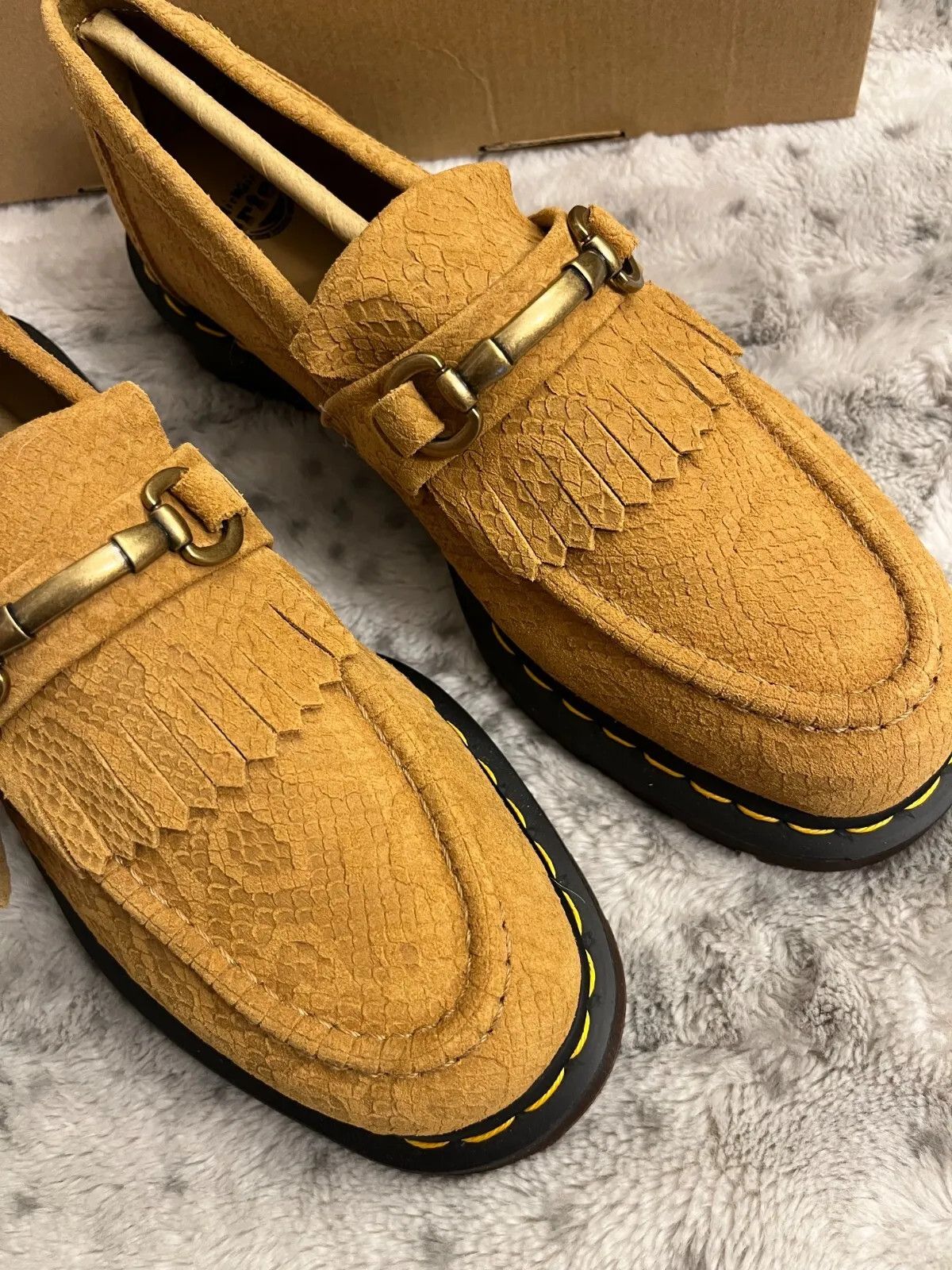 Dr. Martens US M 10 ~ ADRIAN SNAFFLE REPELLO EMBOSS SUEDE KILTIE LOAFERS Size US 5 / EU 37 - 3 Thumbnail