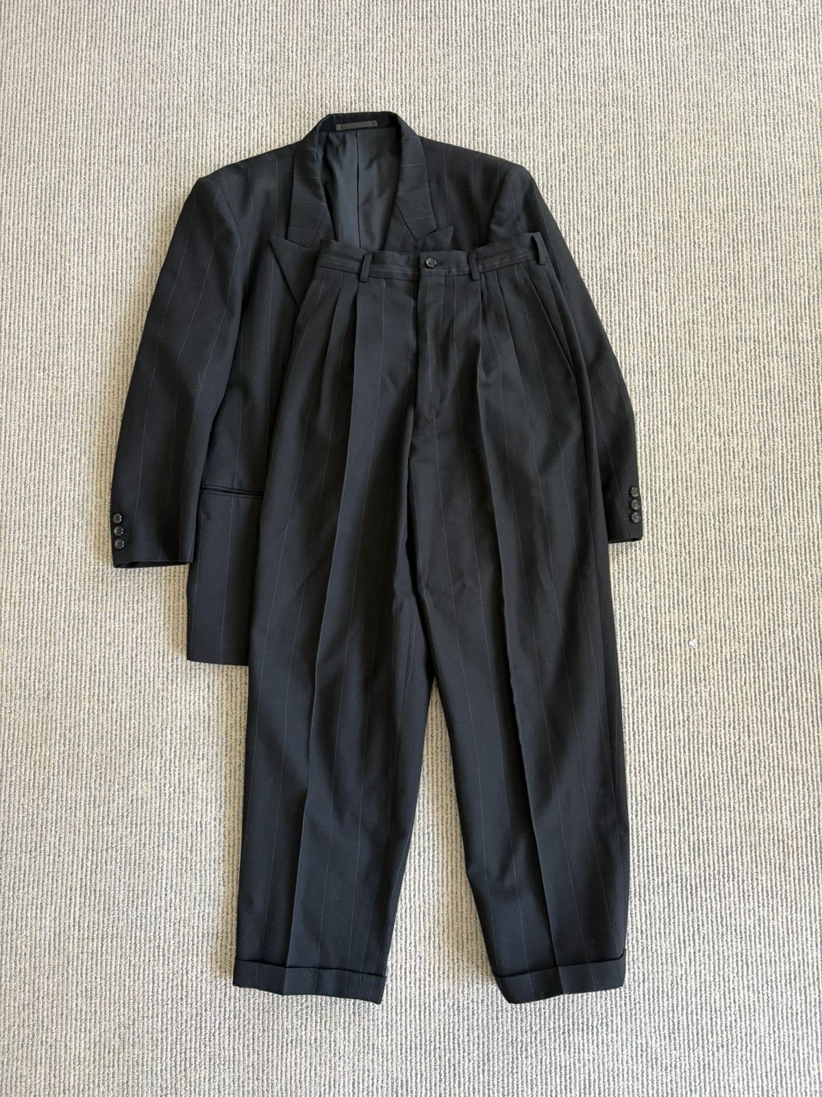 Comme des Garcons Homme Vintage 1989 CDG Homme Striped Wool Suit Size 44S - 1 Thumbnail